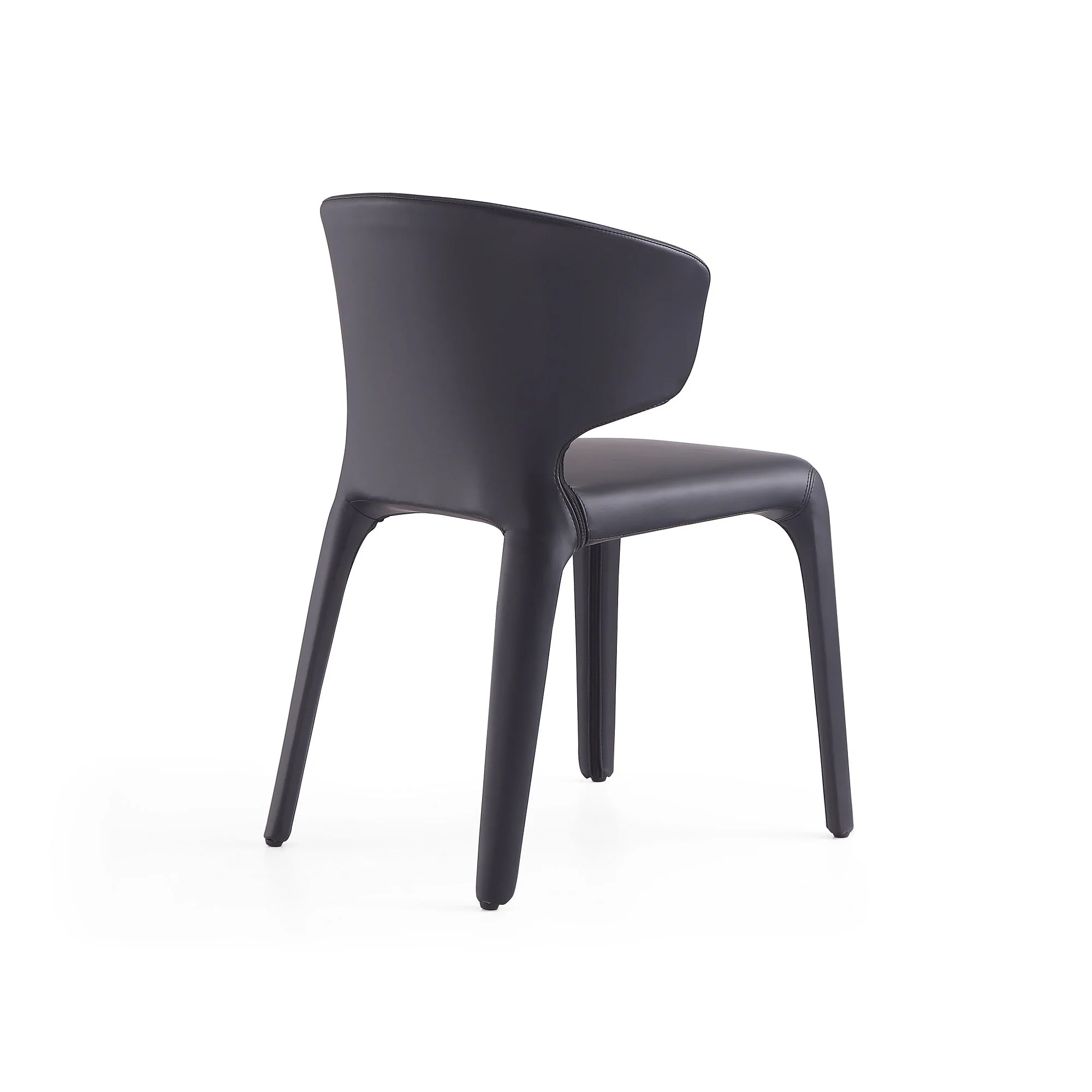Conrad Leather Dining Chair in Black (set of 2) - Image 6