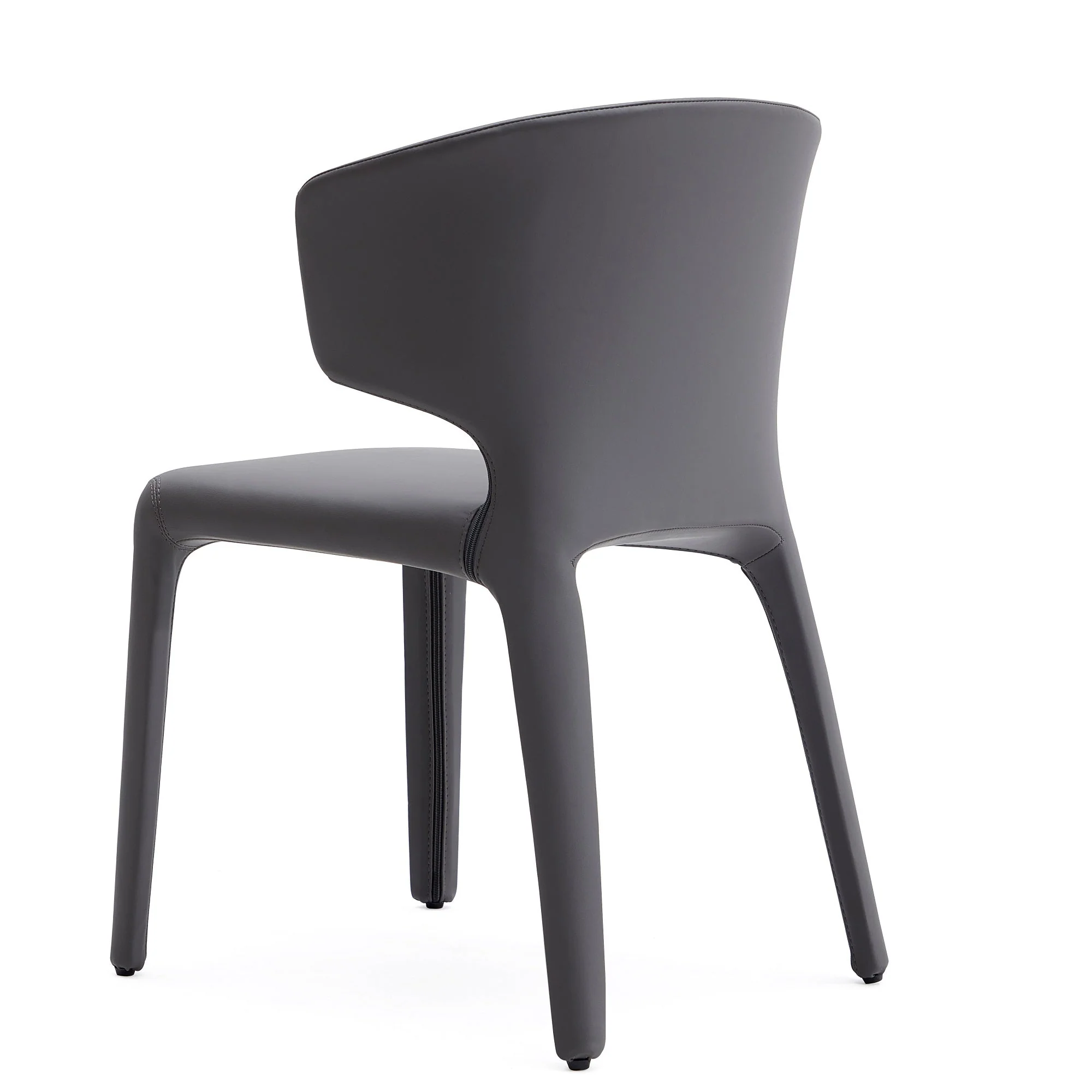 Conrad Leather Dining Chair in Grey (set of 2) - Image 7