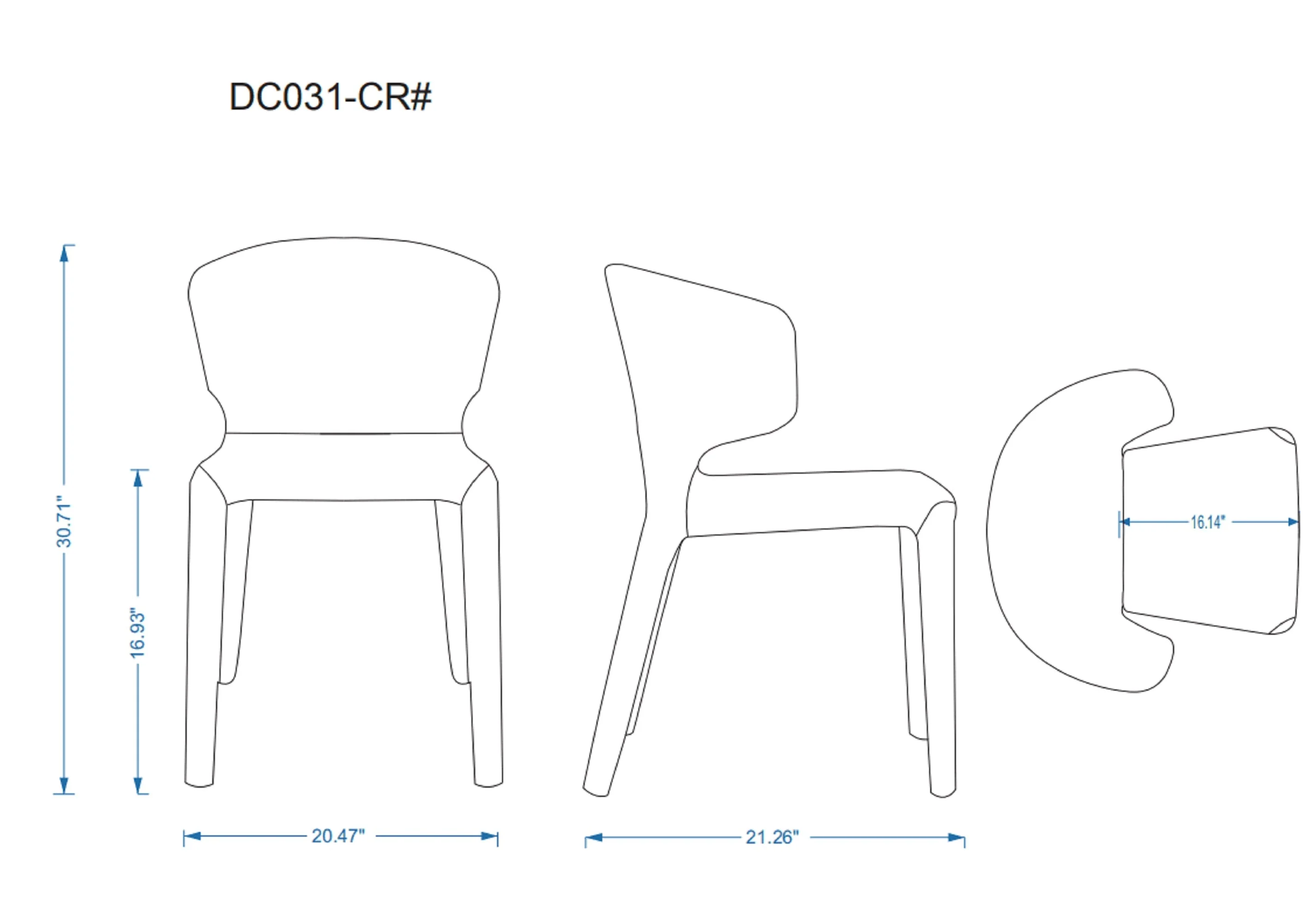 Conrad Leather Dining Chair in Saddle (set of 2) - Image 3