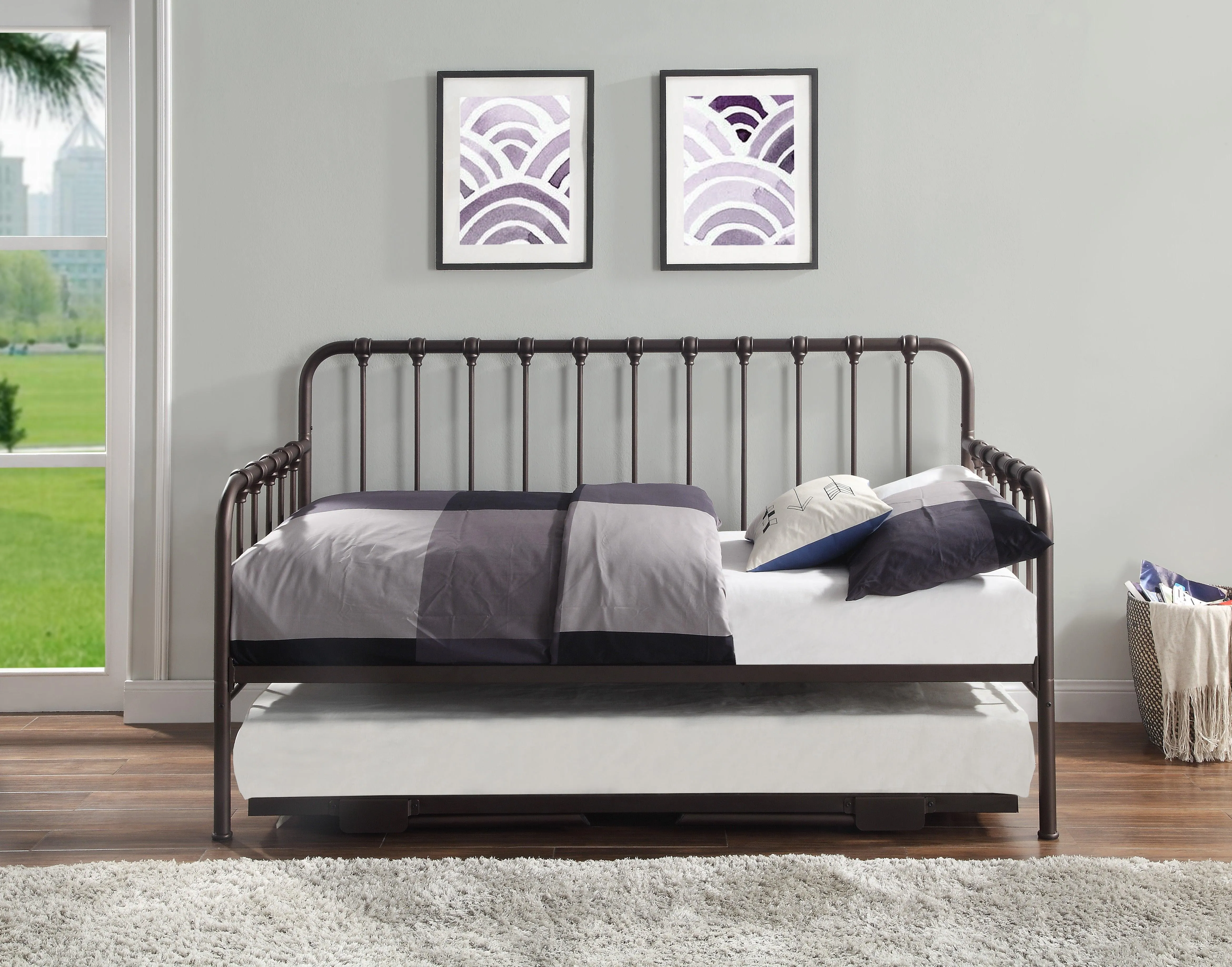 Constance Dark Bronze Daybed With Lift-Up Trundle - Image 3