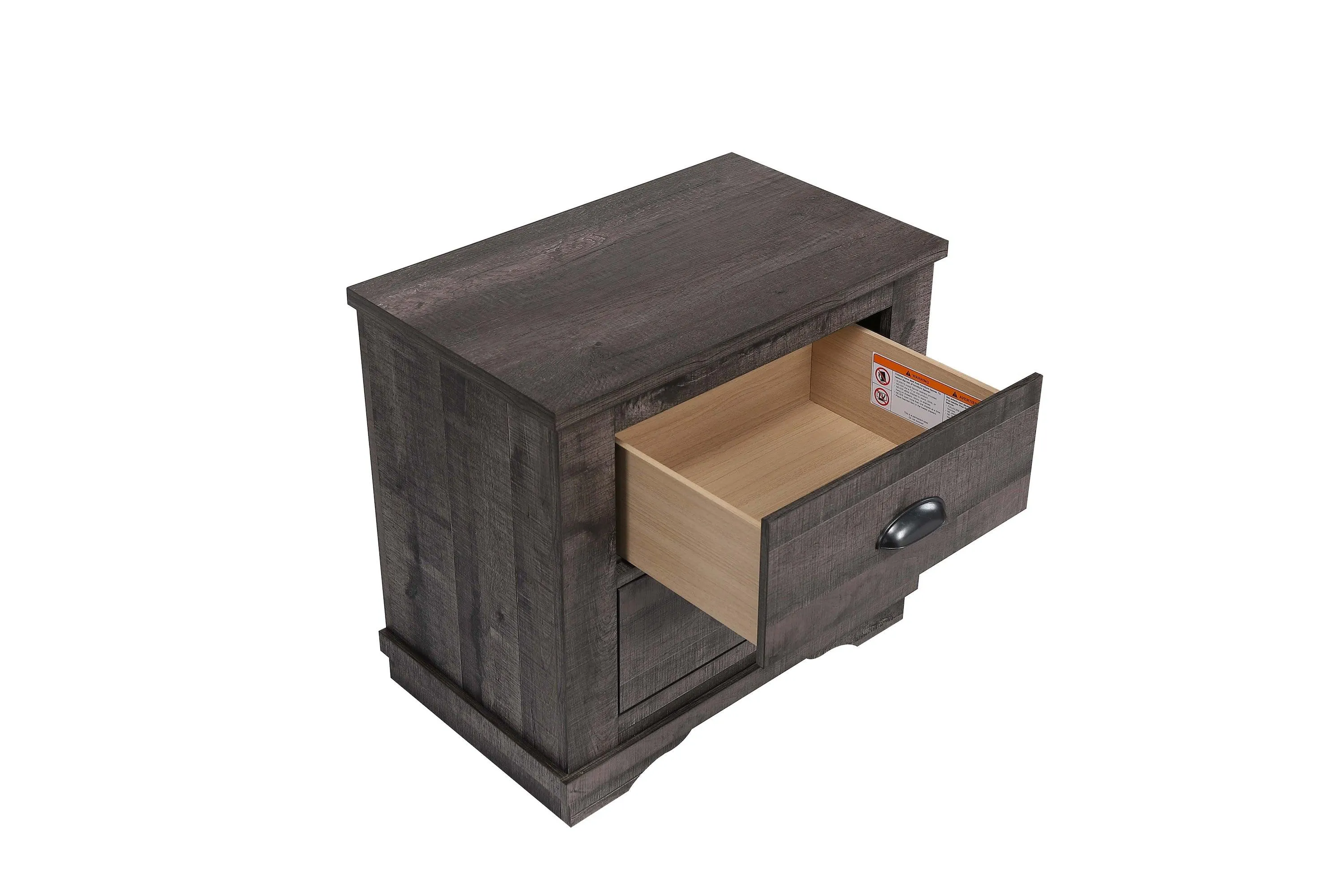 Coralee Gray Nightstand - Image 4