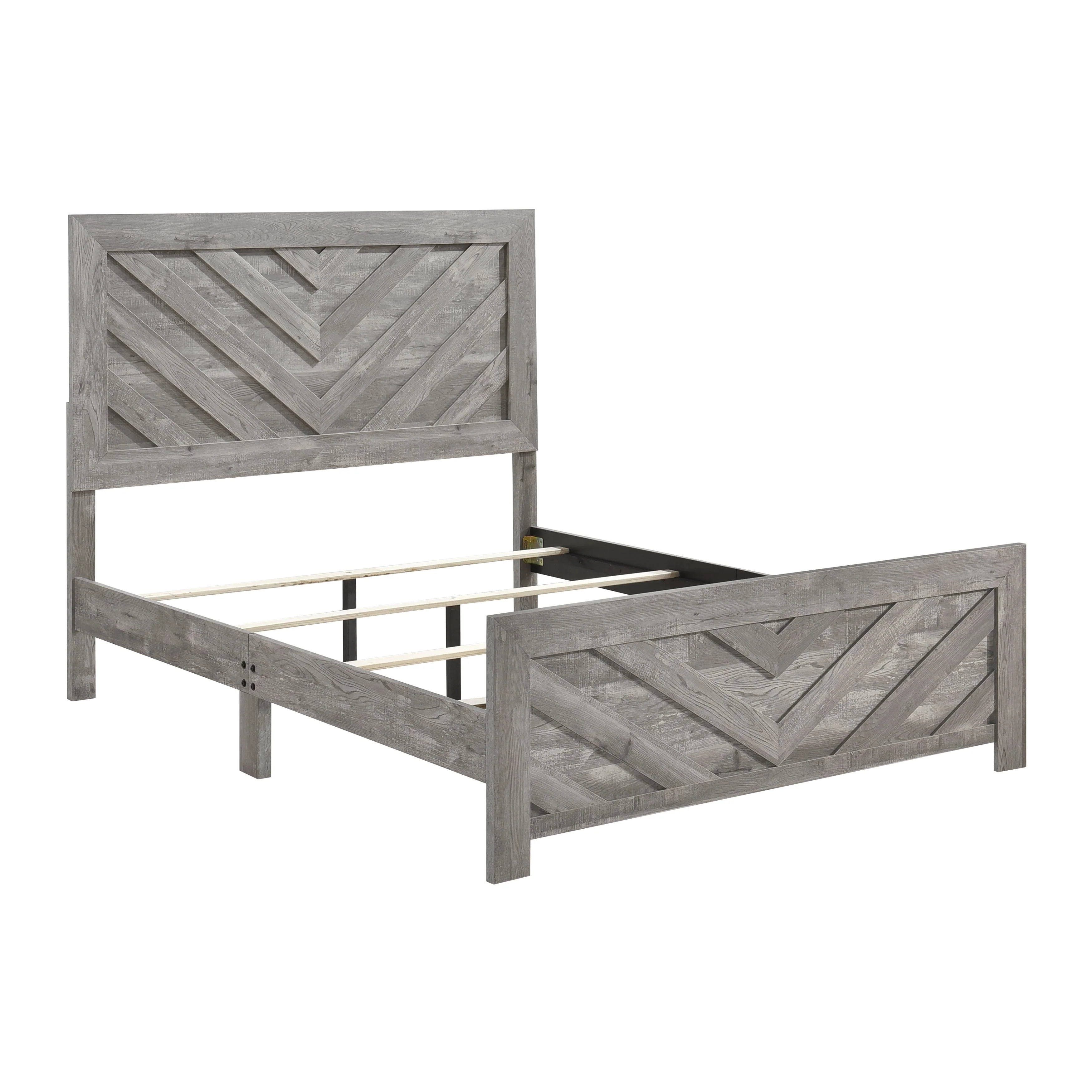 Corbin Gray Crossbuck Full Panel Bed - Image 4