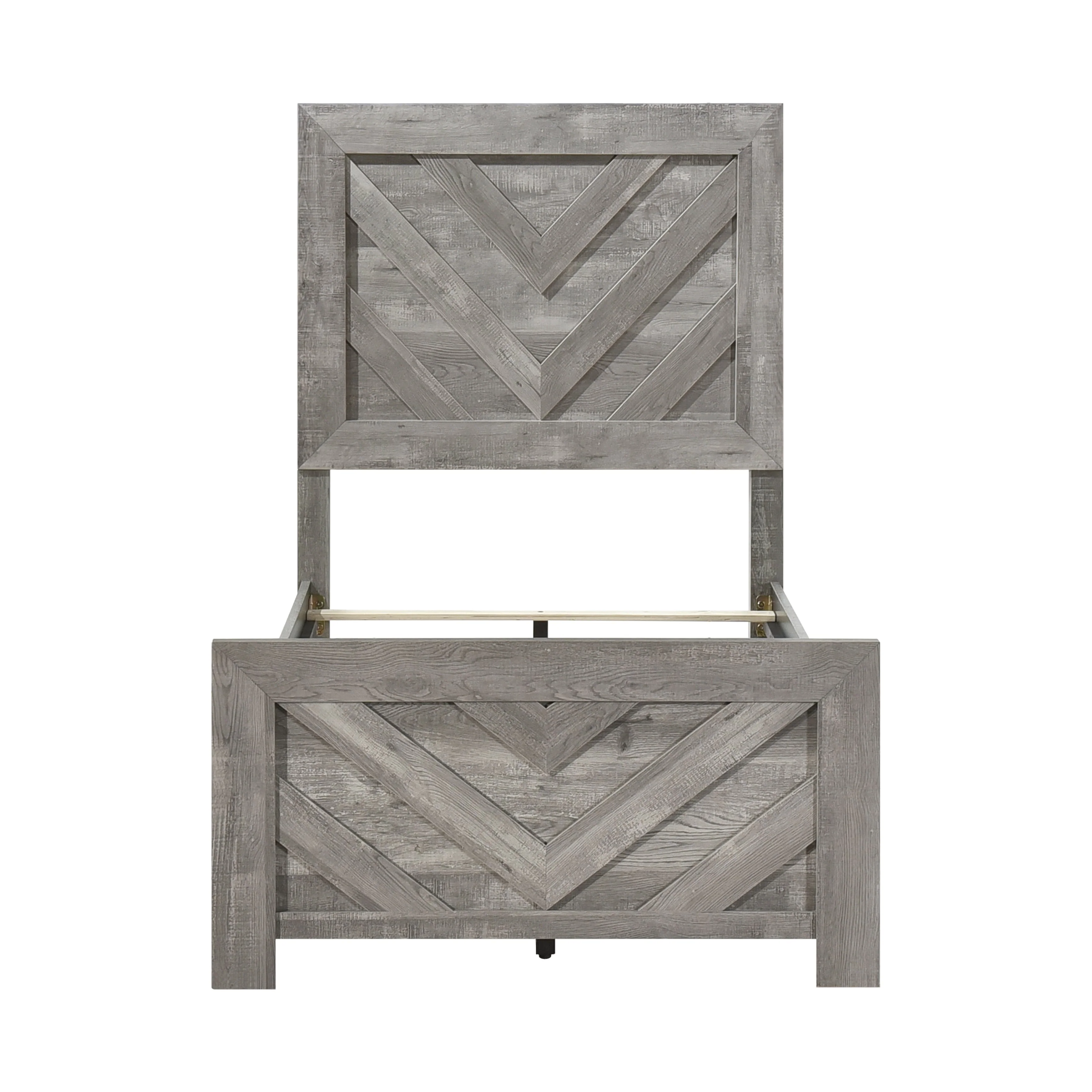 Corbin Gray Crossbuck Twin Panel Bed - Image 2