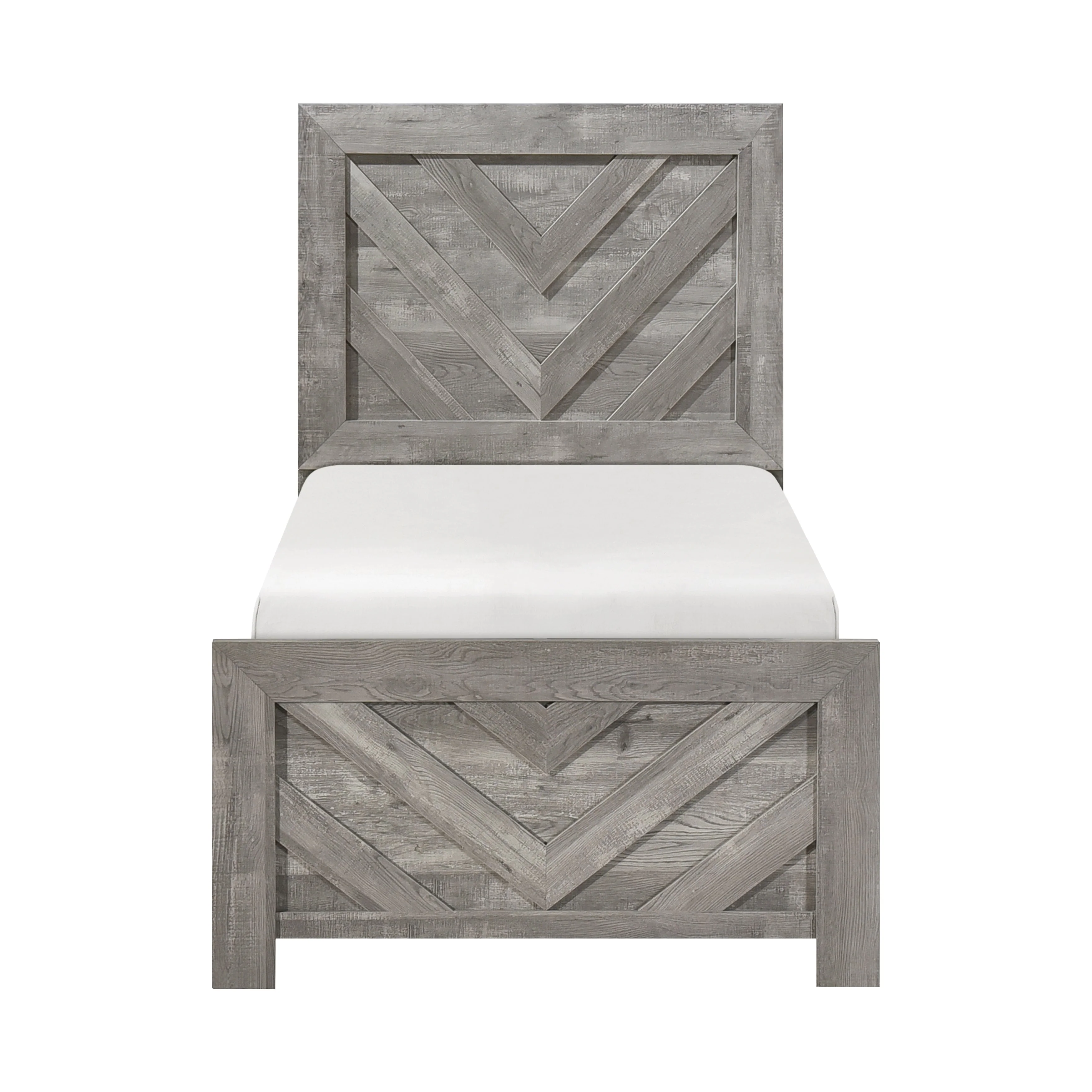 Corbin Gray Crossbuck Twin Panel Bed - Image 6
