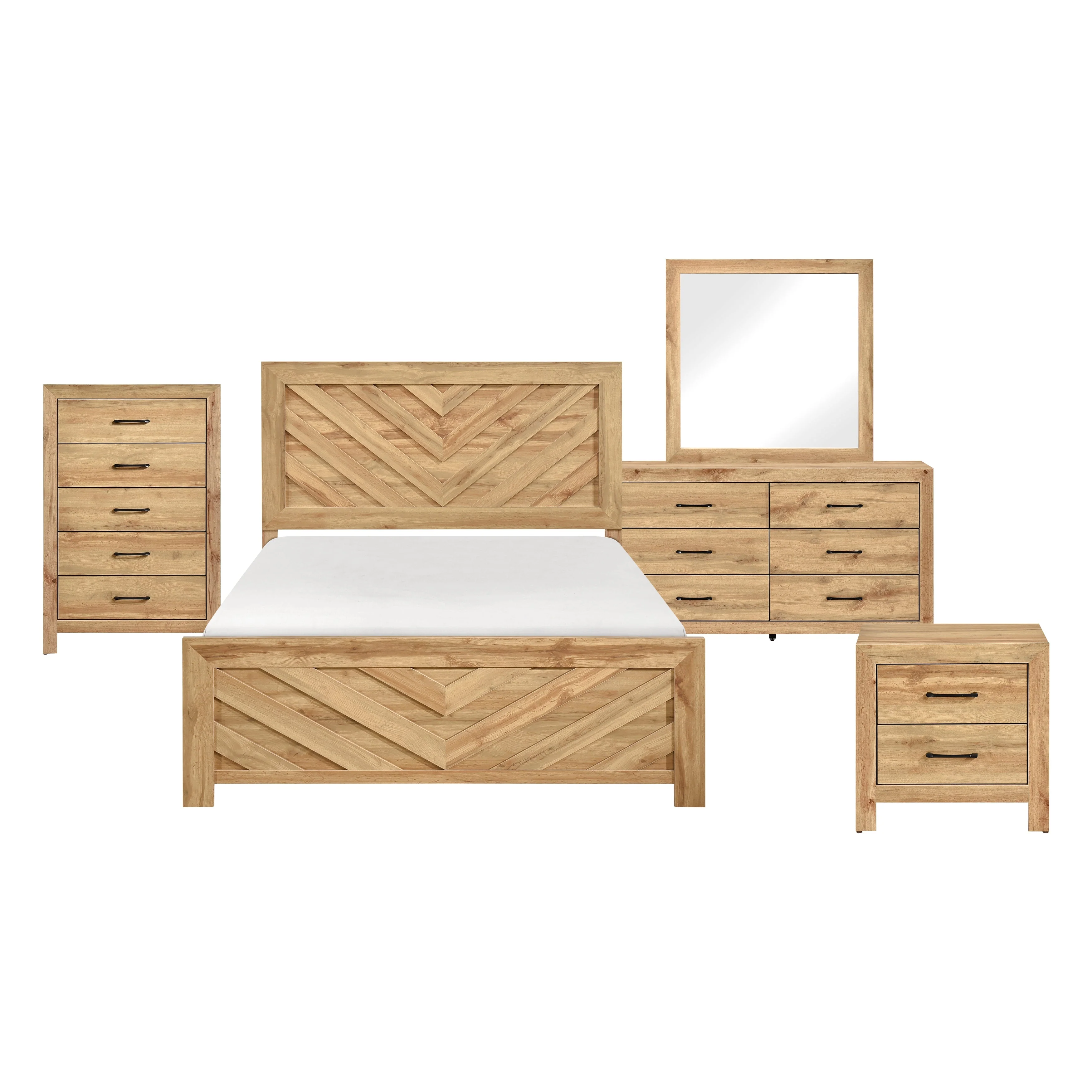 Corbin Natural Crossbuck Bedroom Set - Image 2