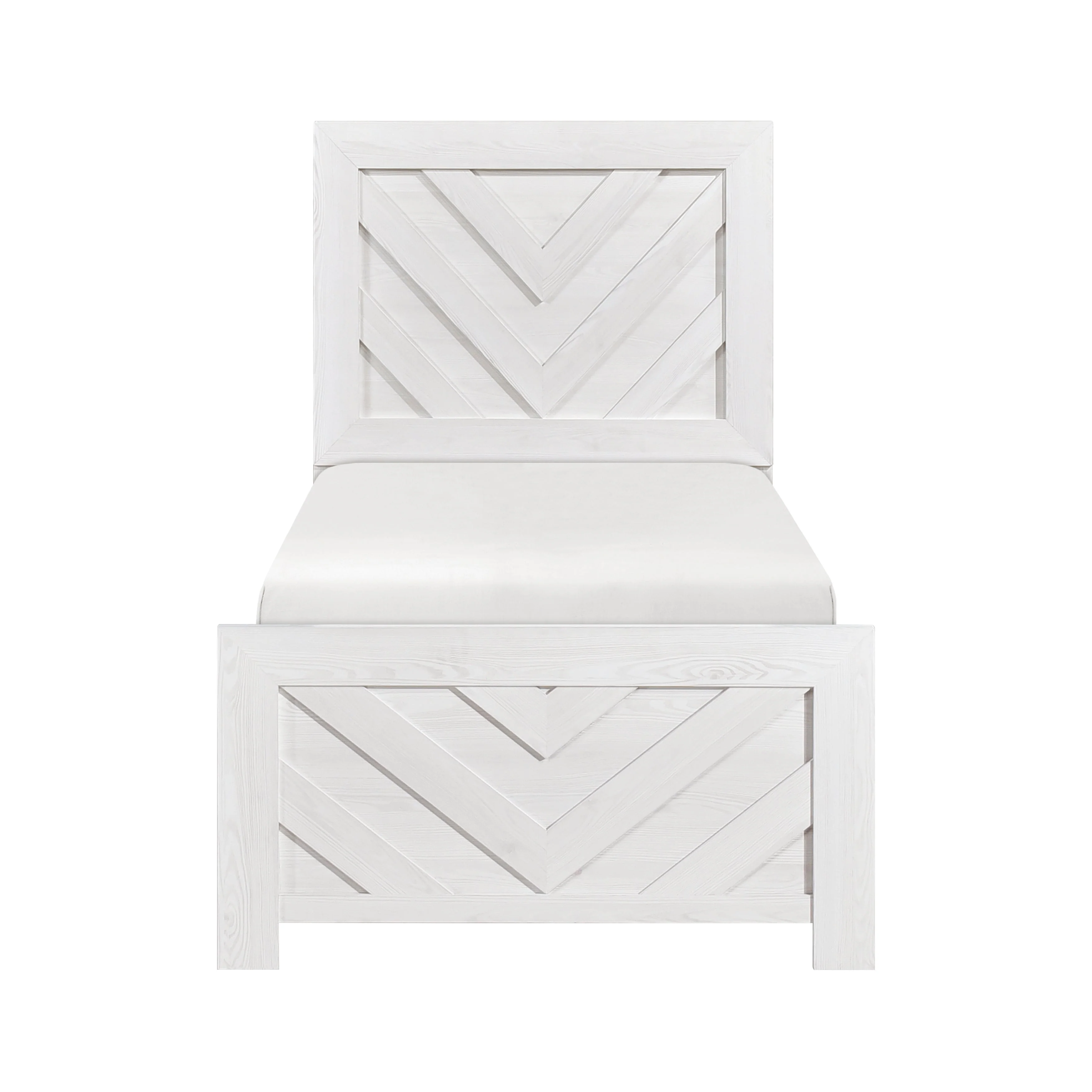 Corbin White Crossbuck Twin Panel Bed - Image 6