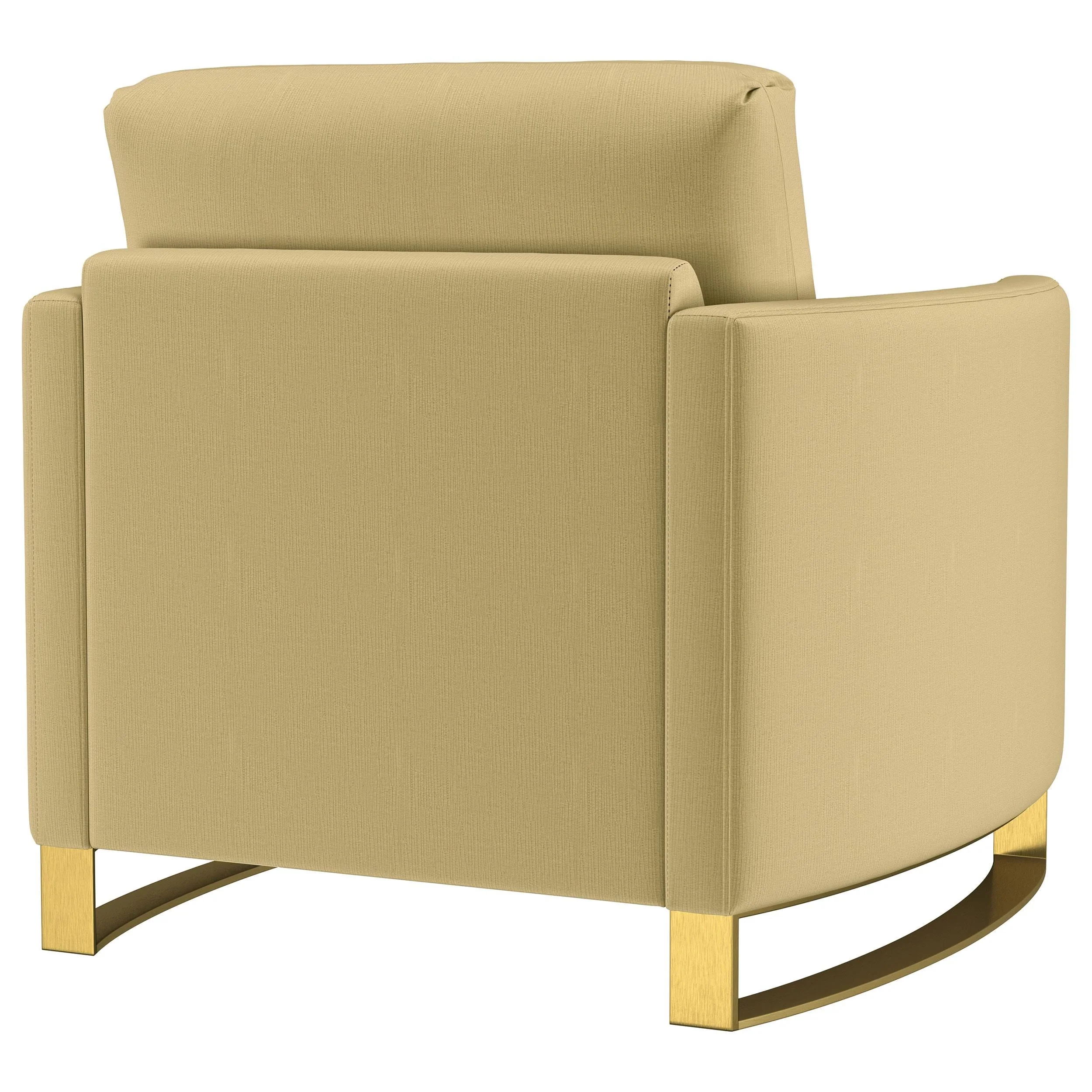 Corliss Camel Velvet Curved Track Arm Chair - Image 8
