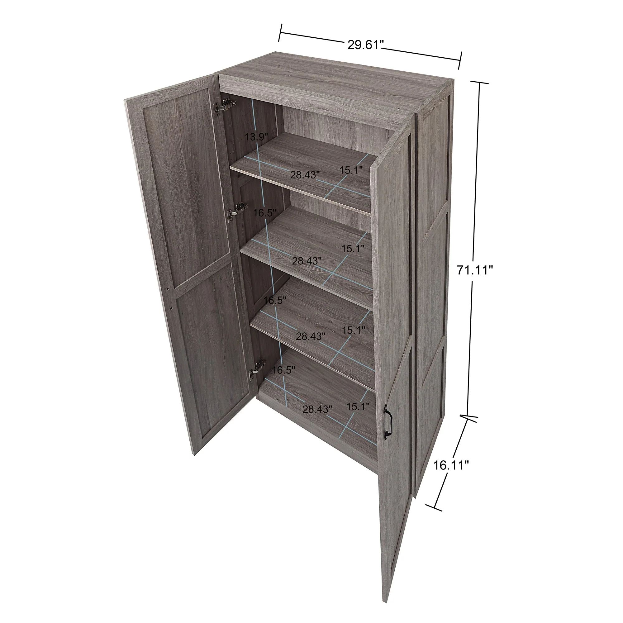 Cornelia Storage Closet 2.0 in Grey (set of 2) - Image 3