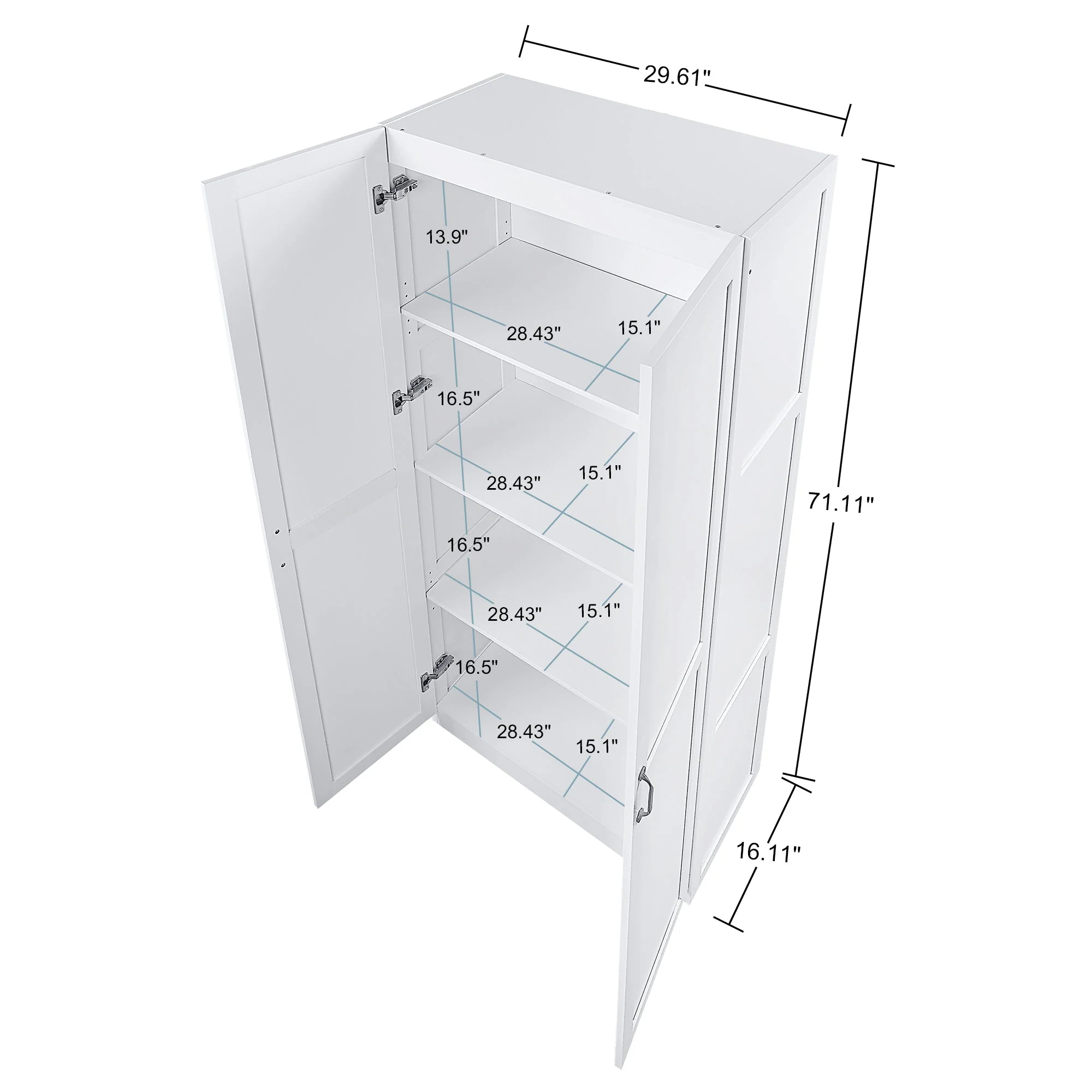 Cornelia Storage Closet 2.0 in White - Image 3