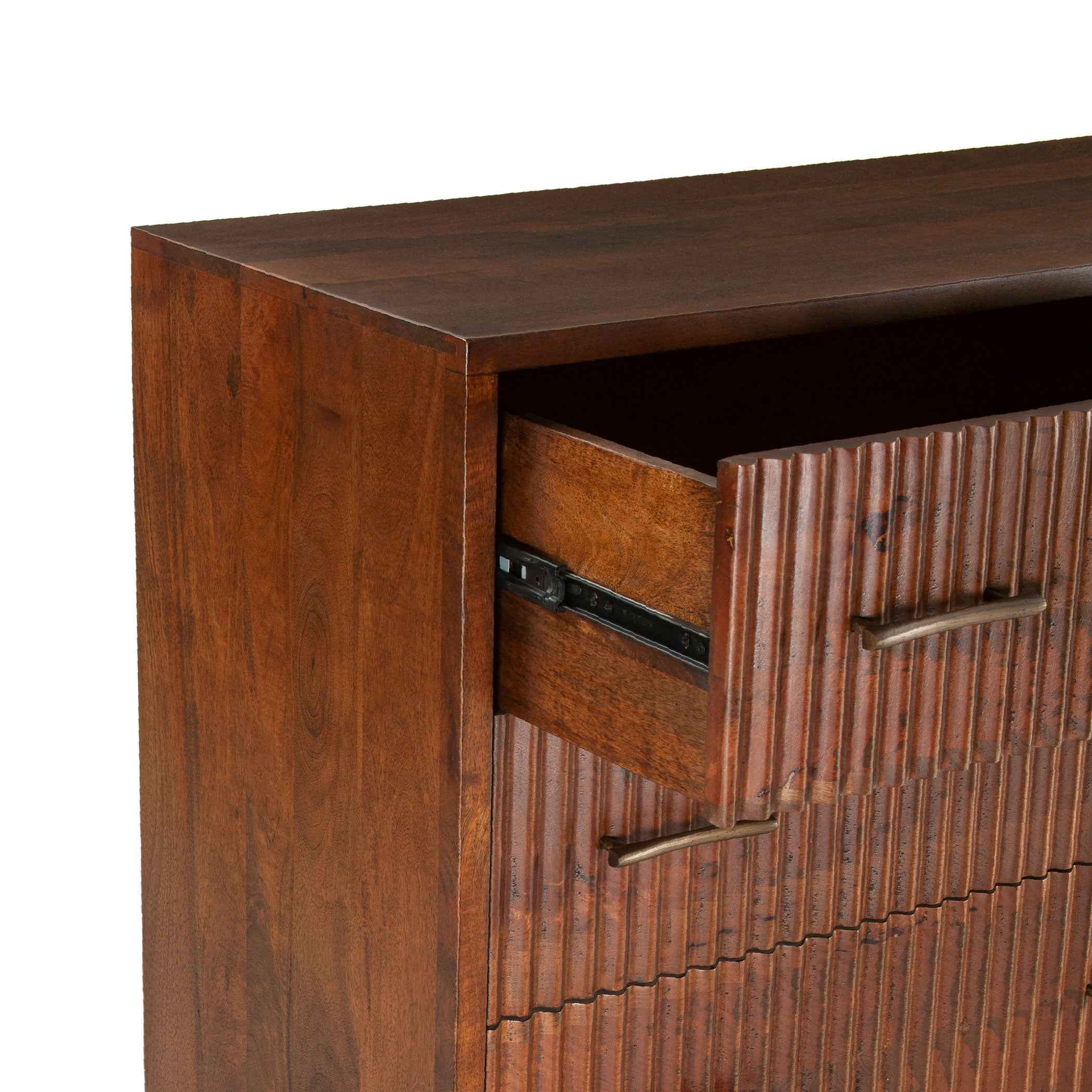 Cosmopolitan 69" Six Drawer Dresser in Honey Brown - Image 5