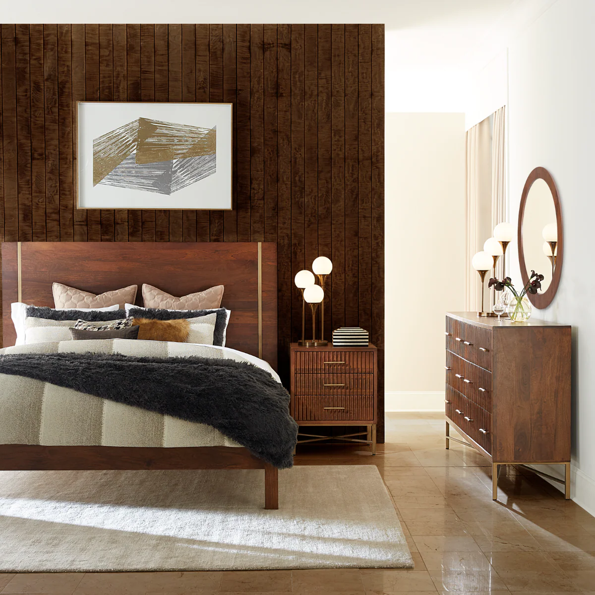 Cosmopolitan 69" Six Drawer Dresser in Honey Brown - Image 9