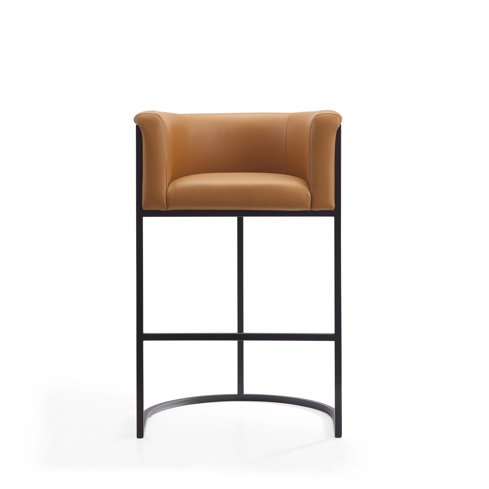 Cosmopolitan Barstool in Camel and Black - Image 4