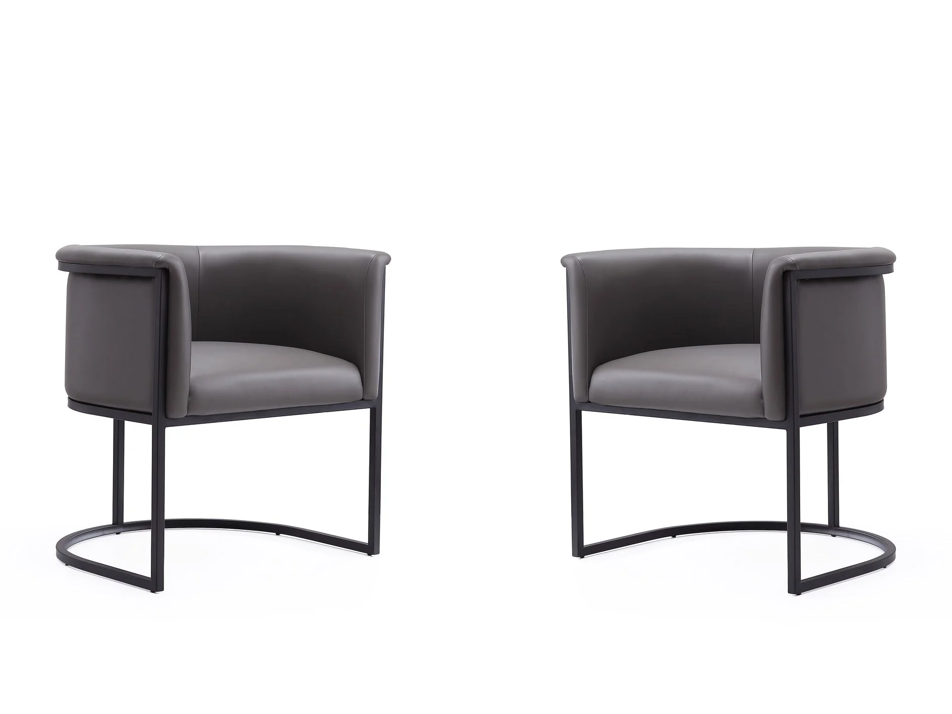 Cosmopolitan Dining Chair in Pebble and Black (set of 2)