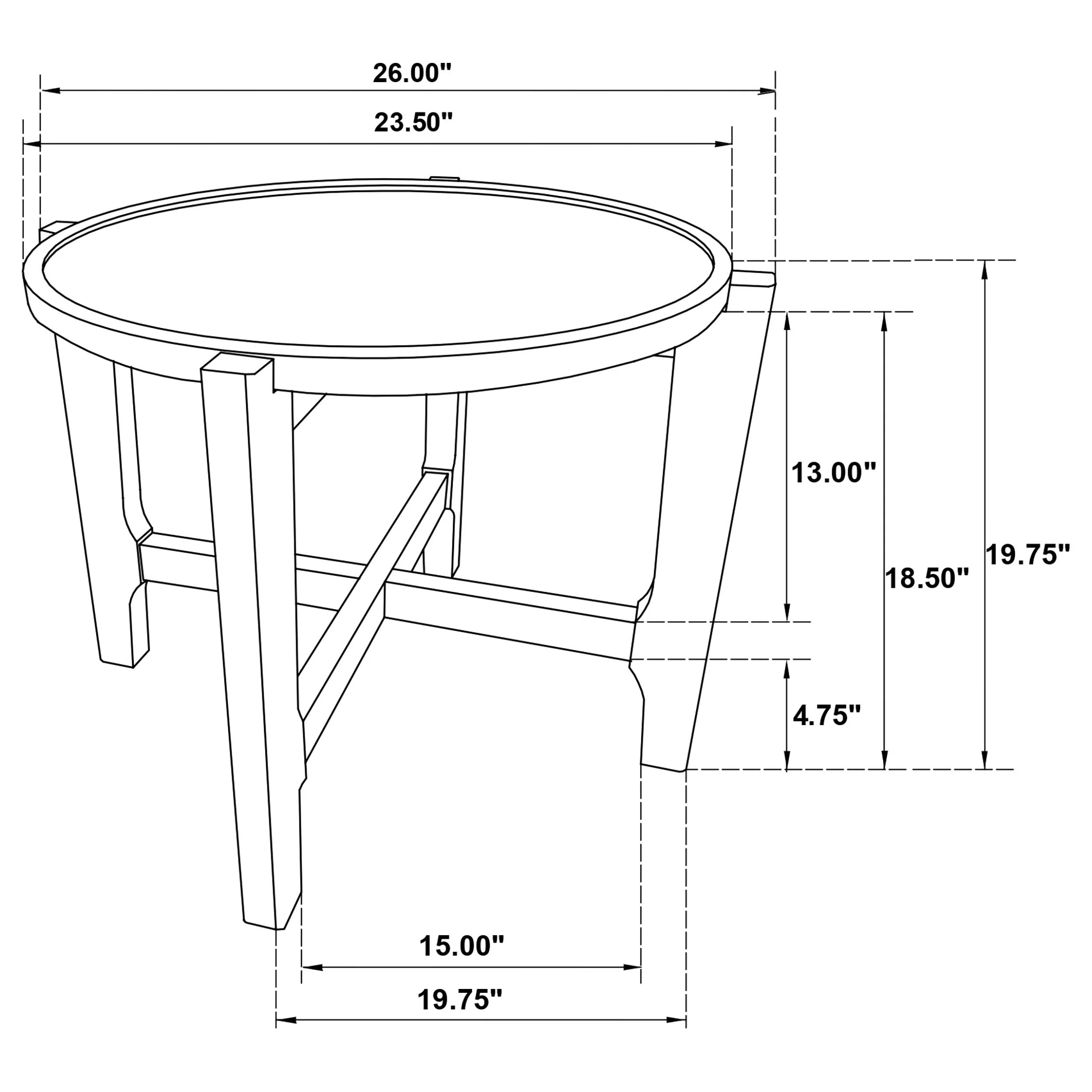 Cota Dark Brown 2-Piece Solid Wood Coffee and End Table Set - Image 11