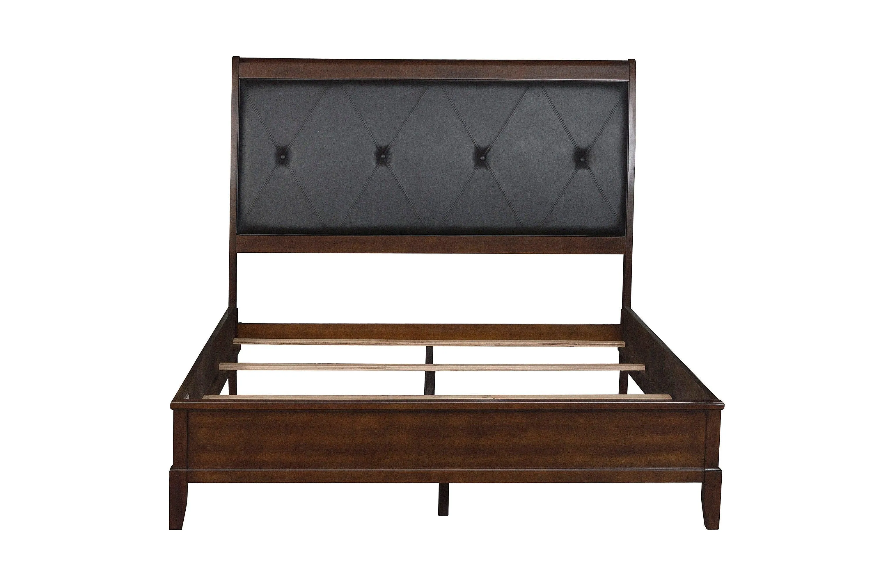 Cotterill Cherry Queen Upholstered Panel Bed - Image 3