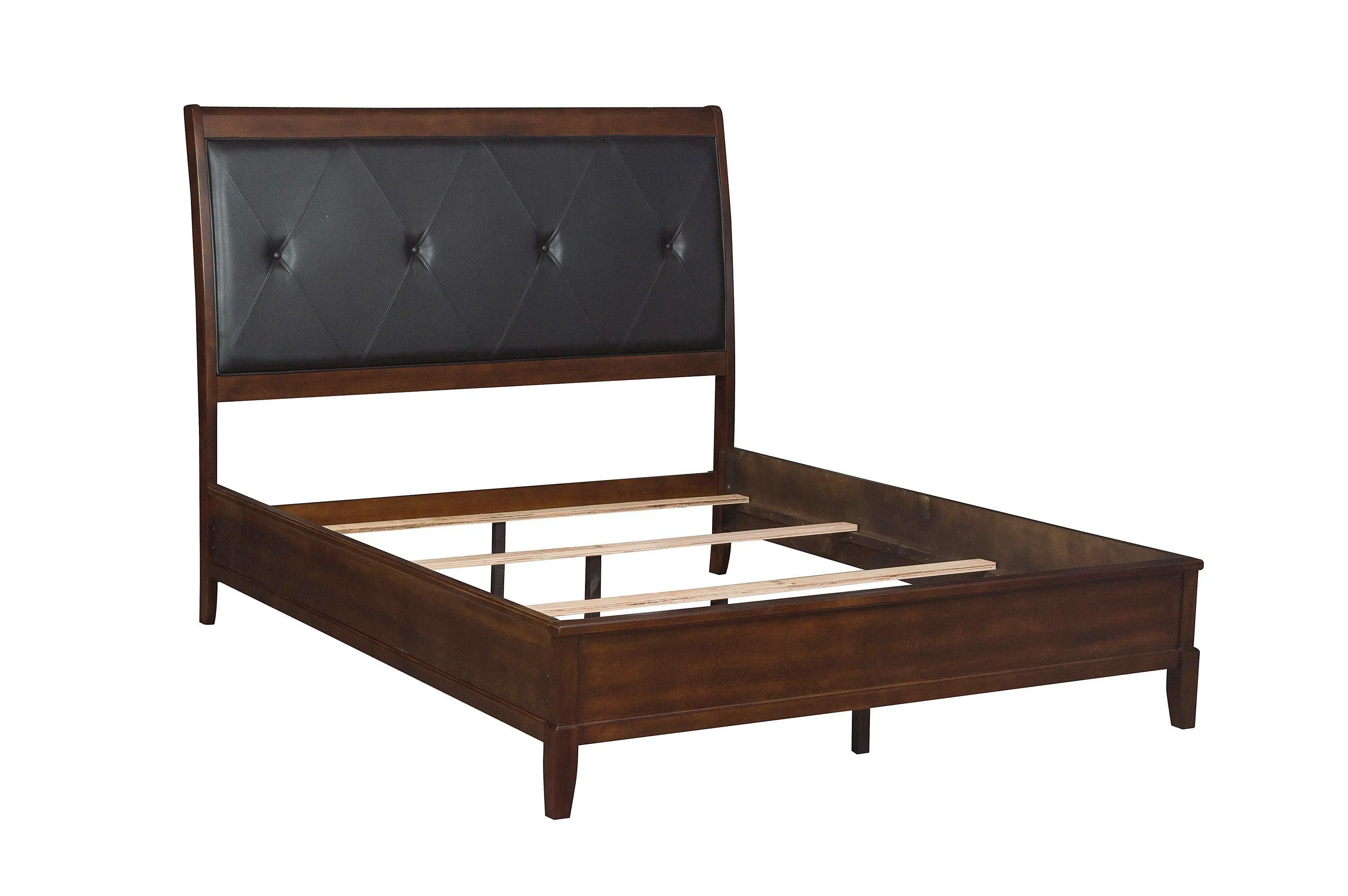 Cotterill Cherry Queen Upholstered Panel Bed - Image 4
