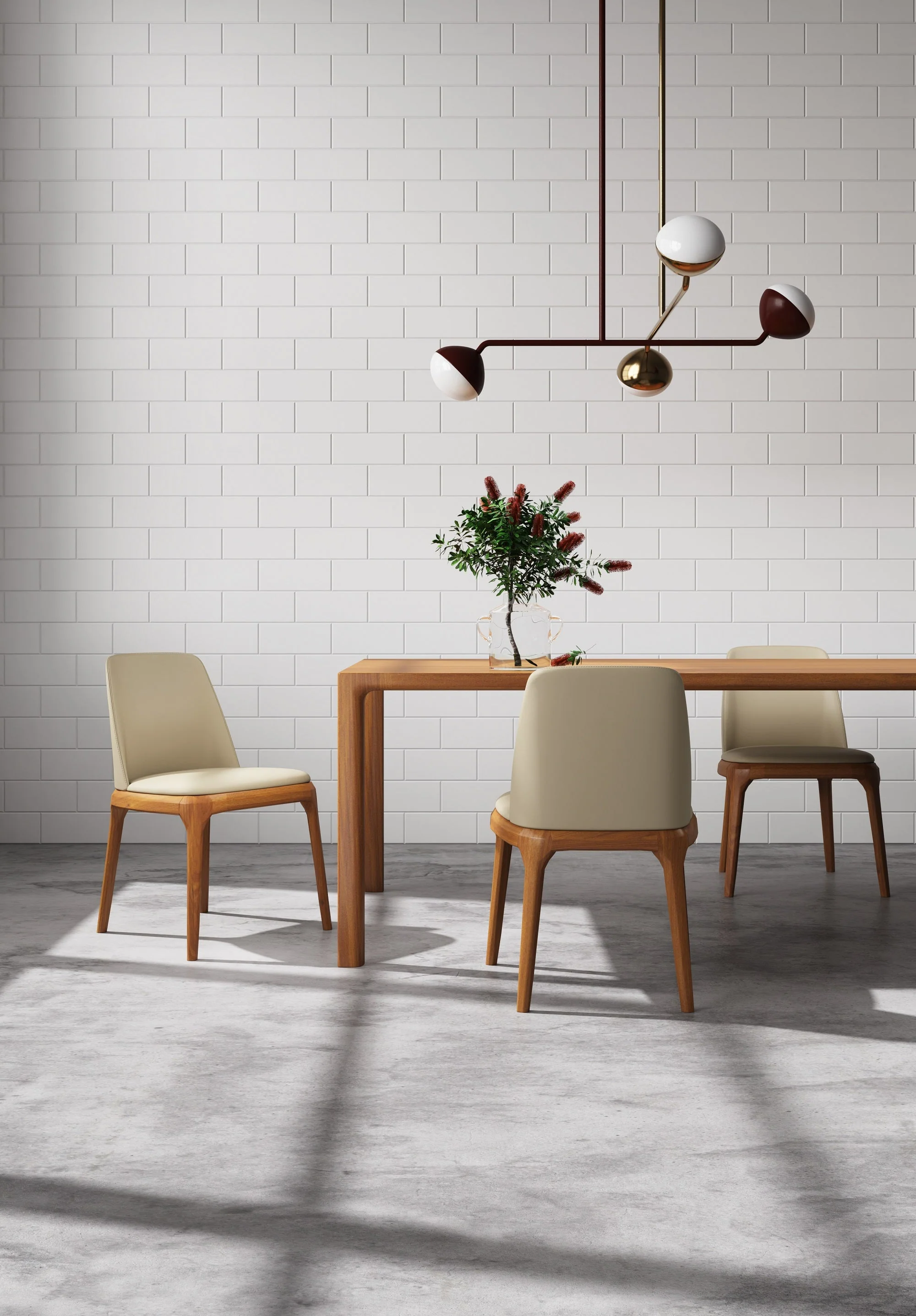 Courding Dining Chair in Tan and Walnut (set of 2) - Image 8