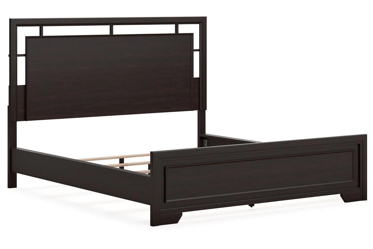 Covetown Dark Brown California King Panel Bed - Image 2