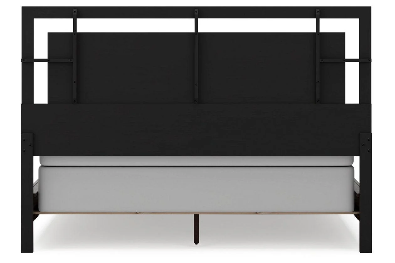 Covetown Dark Brown California King Panel Bed - Image 5