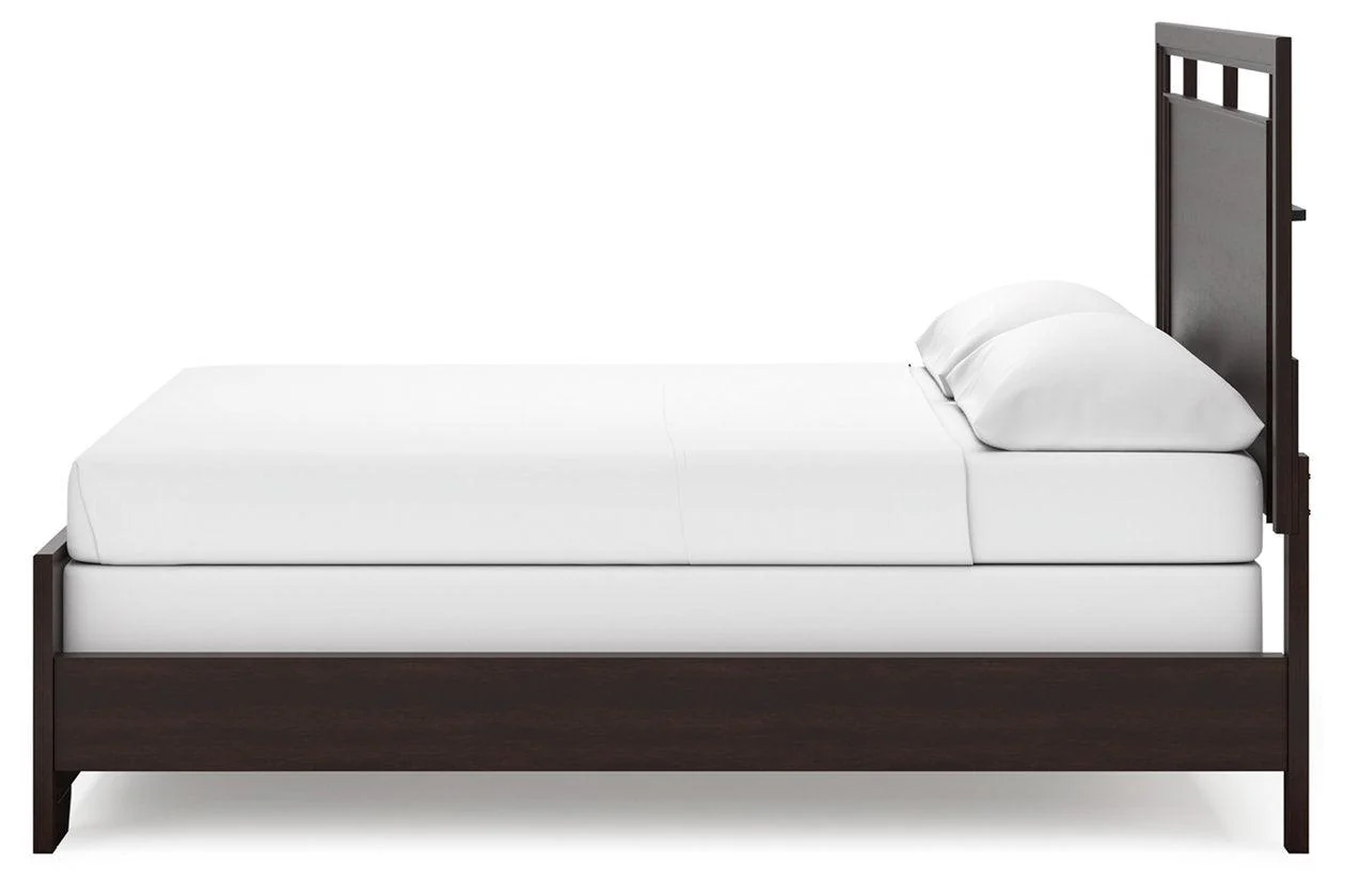 Covetown Dark Brown California King Panel Bed - Image 6