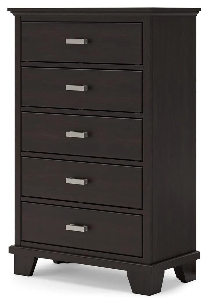 Covetown Dark Brown Chest of Drawers - Image 2