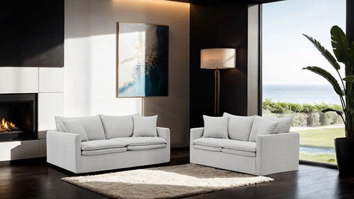 Crayford Light Gray Loveseat - Image 2