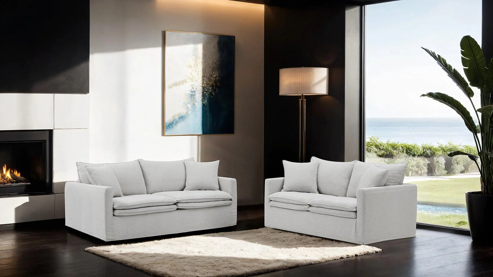 Crayford Light Gray Sofa - Image 2