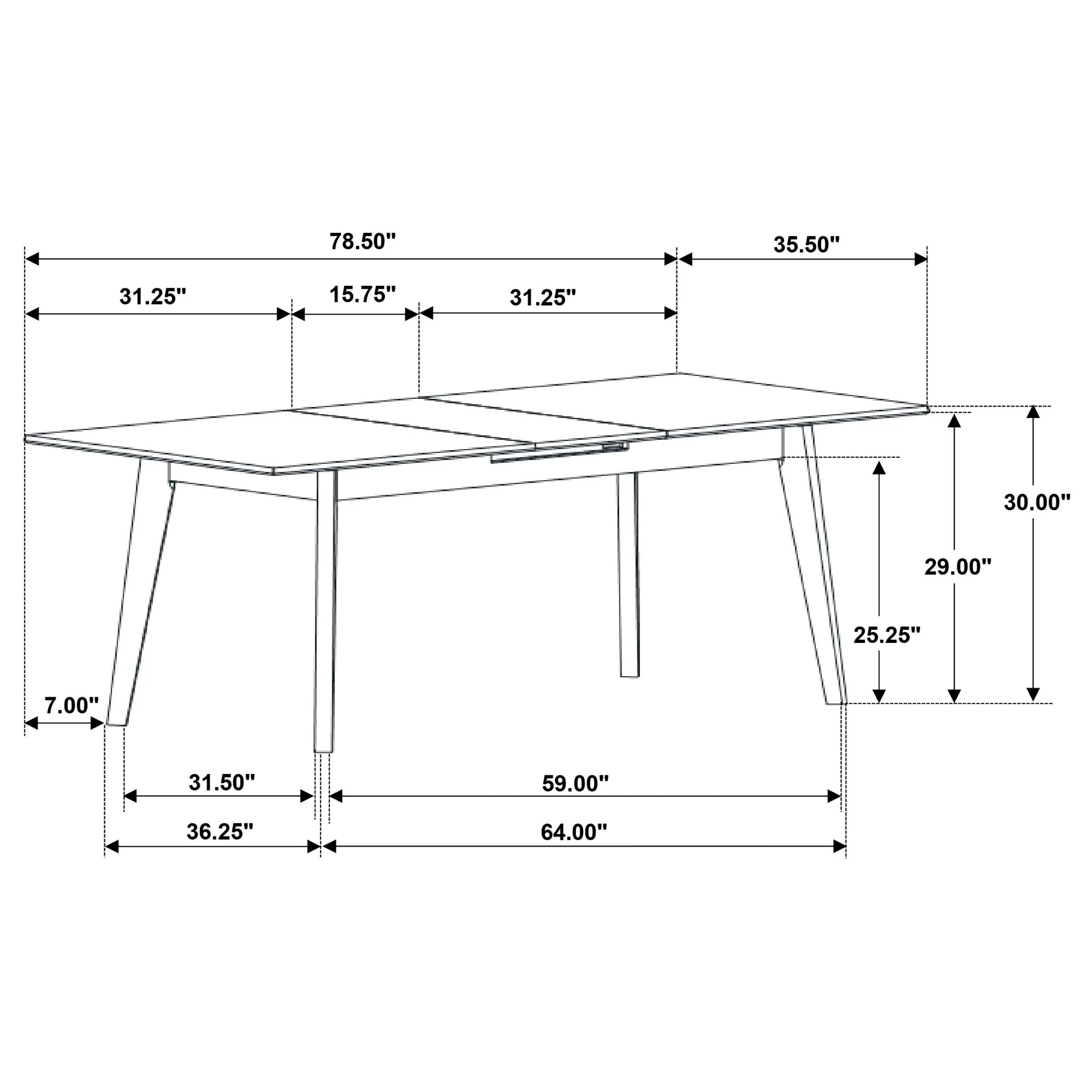 Crestmont Black 5-Piece Dining Set with Extension Leaf - Image 17