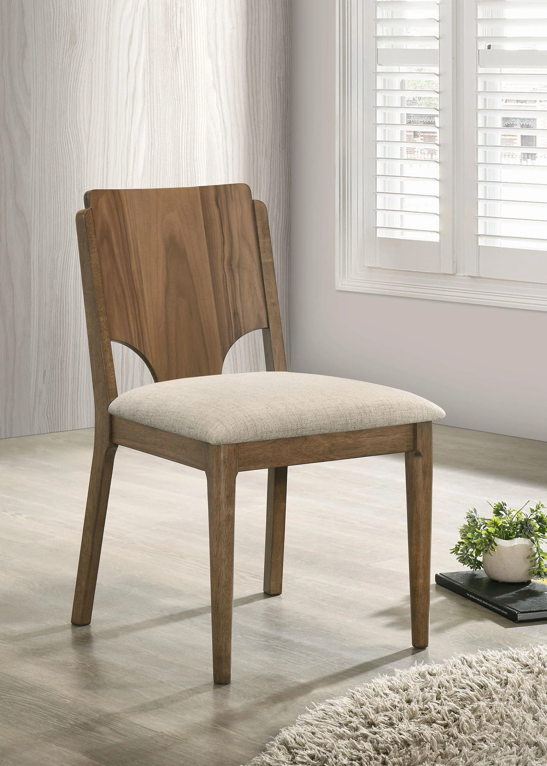 Crestmore Walnut Dining Chair, Set of 2 - Image 2