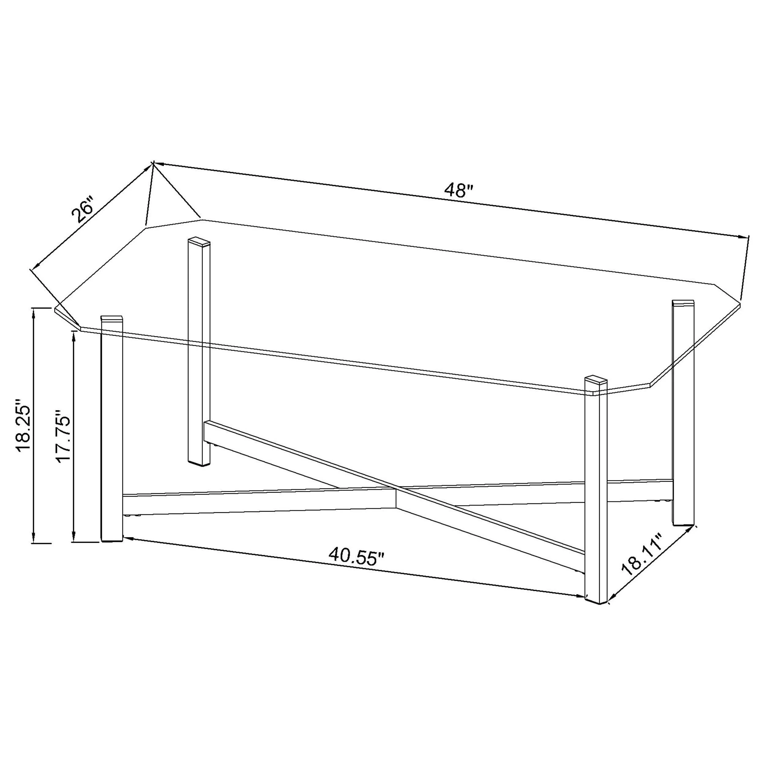 Cronin Chrome 3-piece Tempered Glass Top Coffee Table Set - Image 11