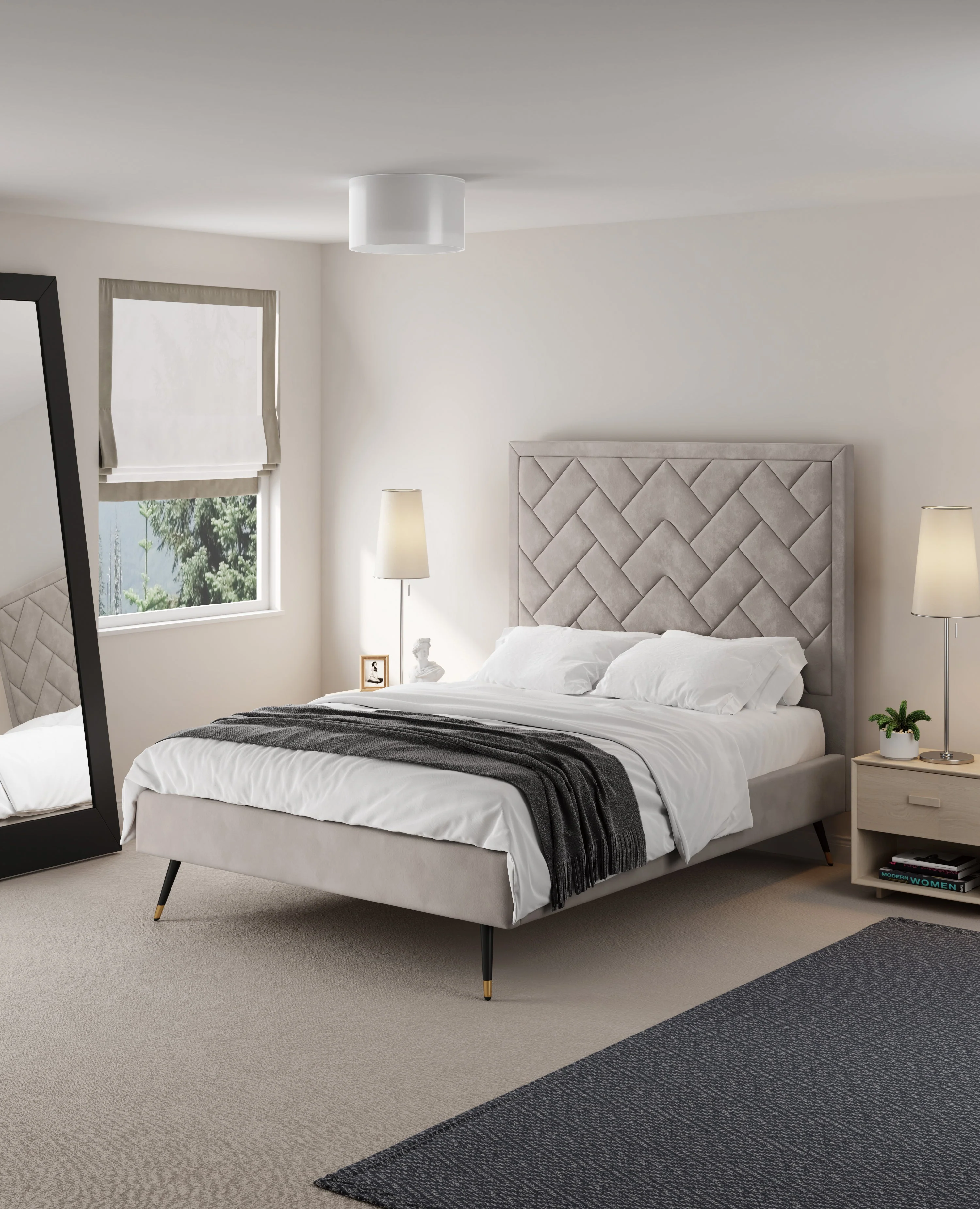 Crosby Full- Size Bed in Greige - Image 2