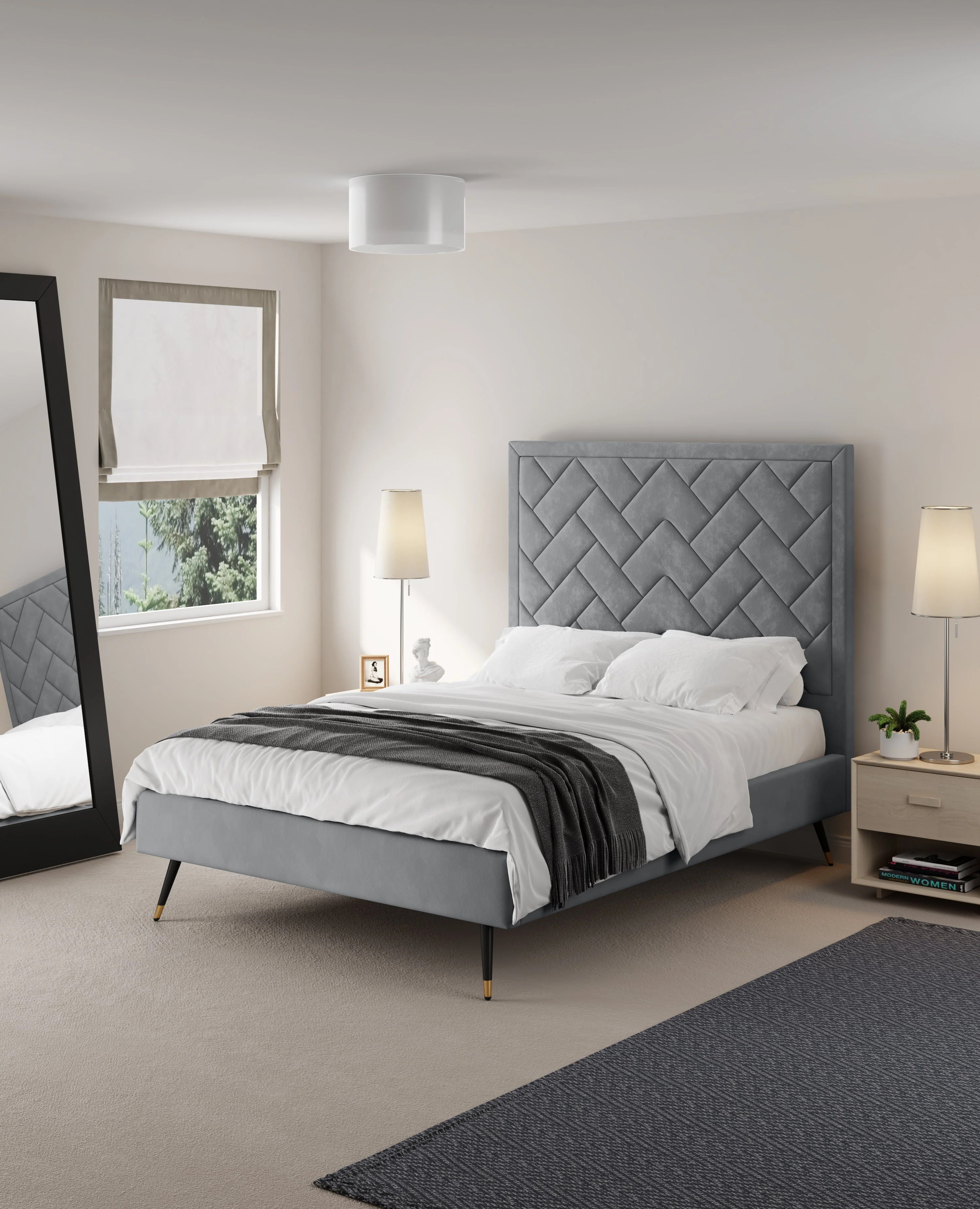 Crosby Full- Size Bed in Grey - Image 2