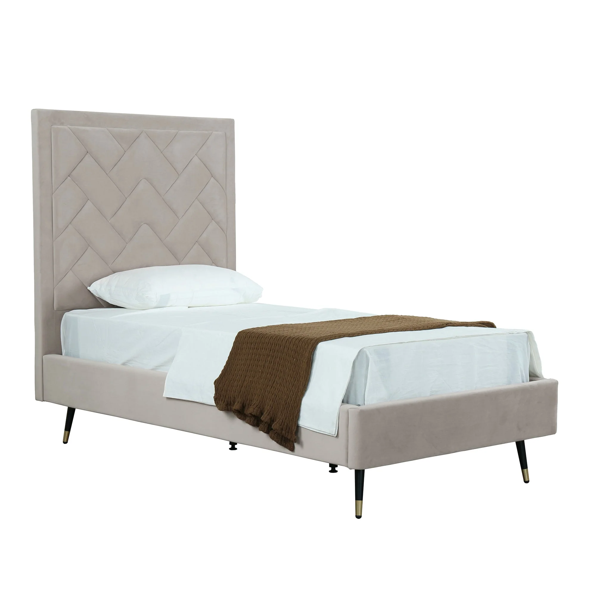 Crosby Twin-Size Bed in Greige - Image 8
