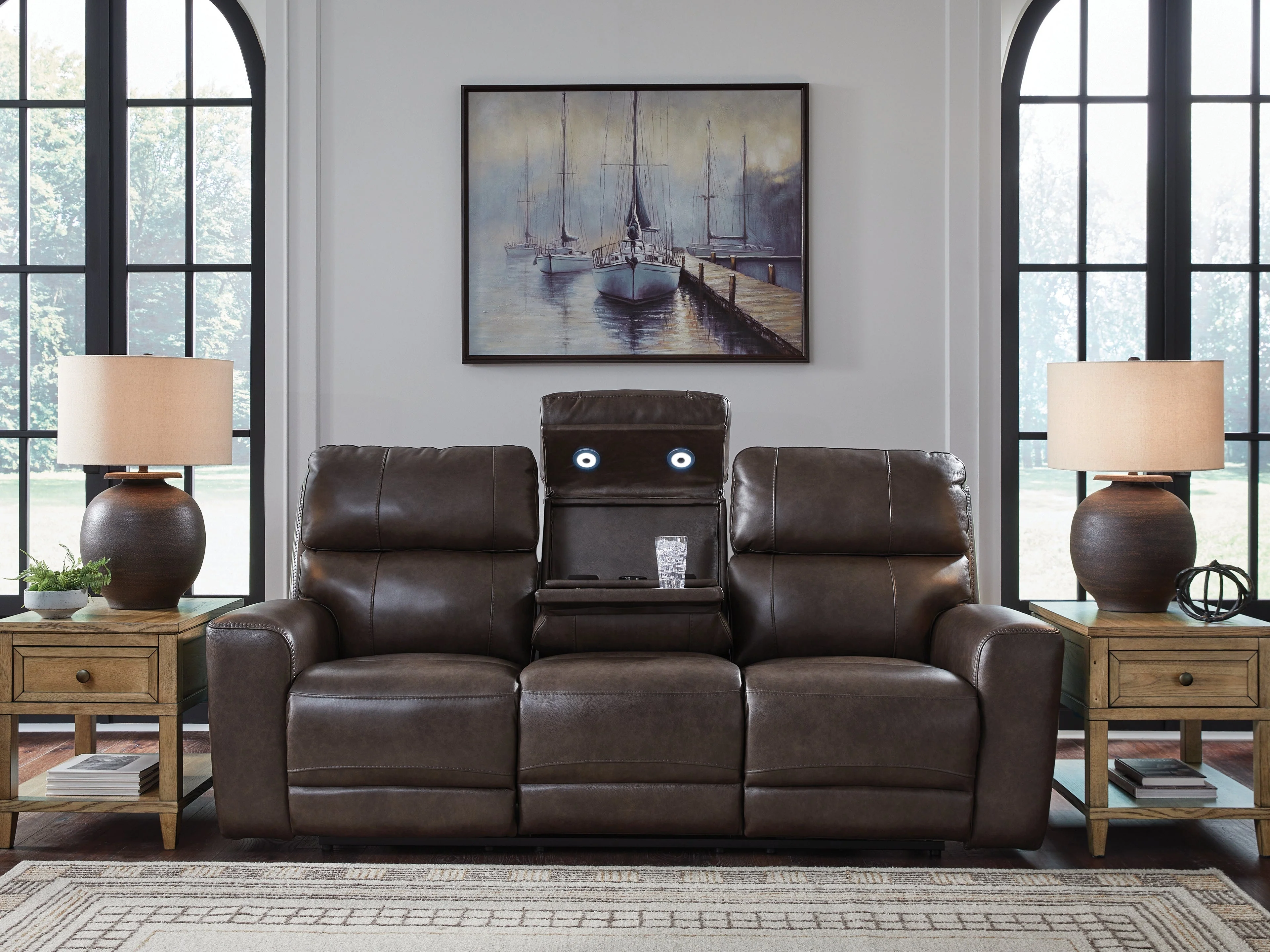 Crossplex Smoke Power Reclining Sofa - Image 5