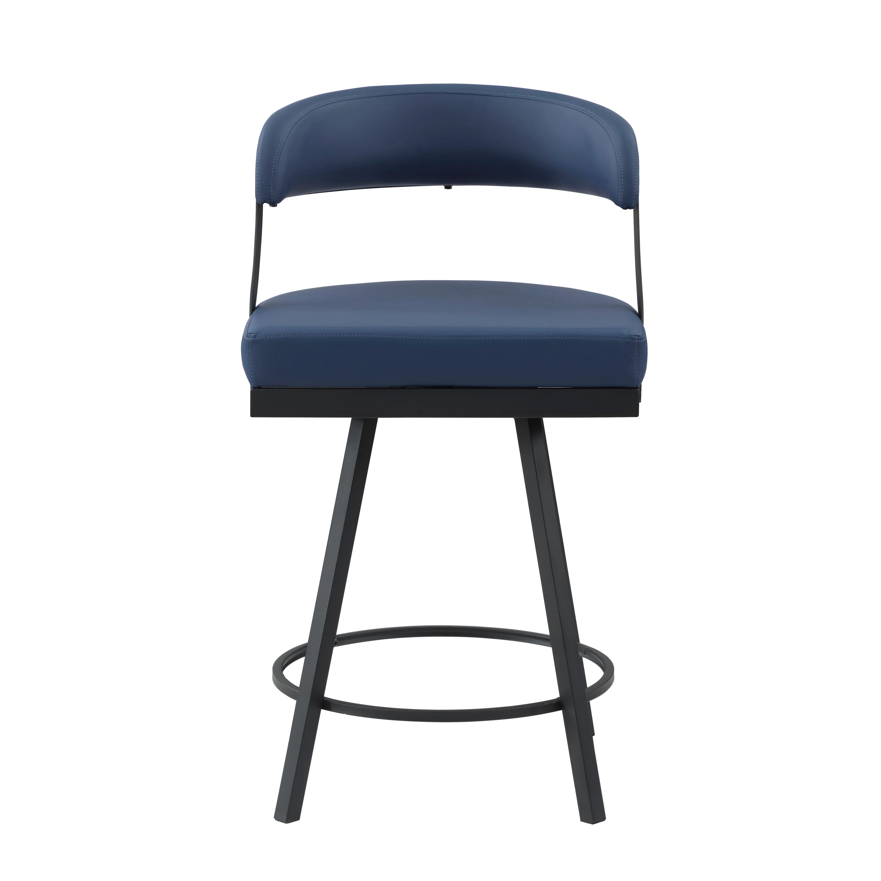 Crowley Blue Swivel Counter Height Chair, Set of 2 - Image 5