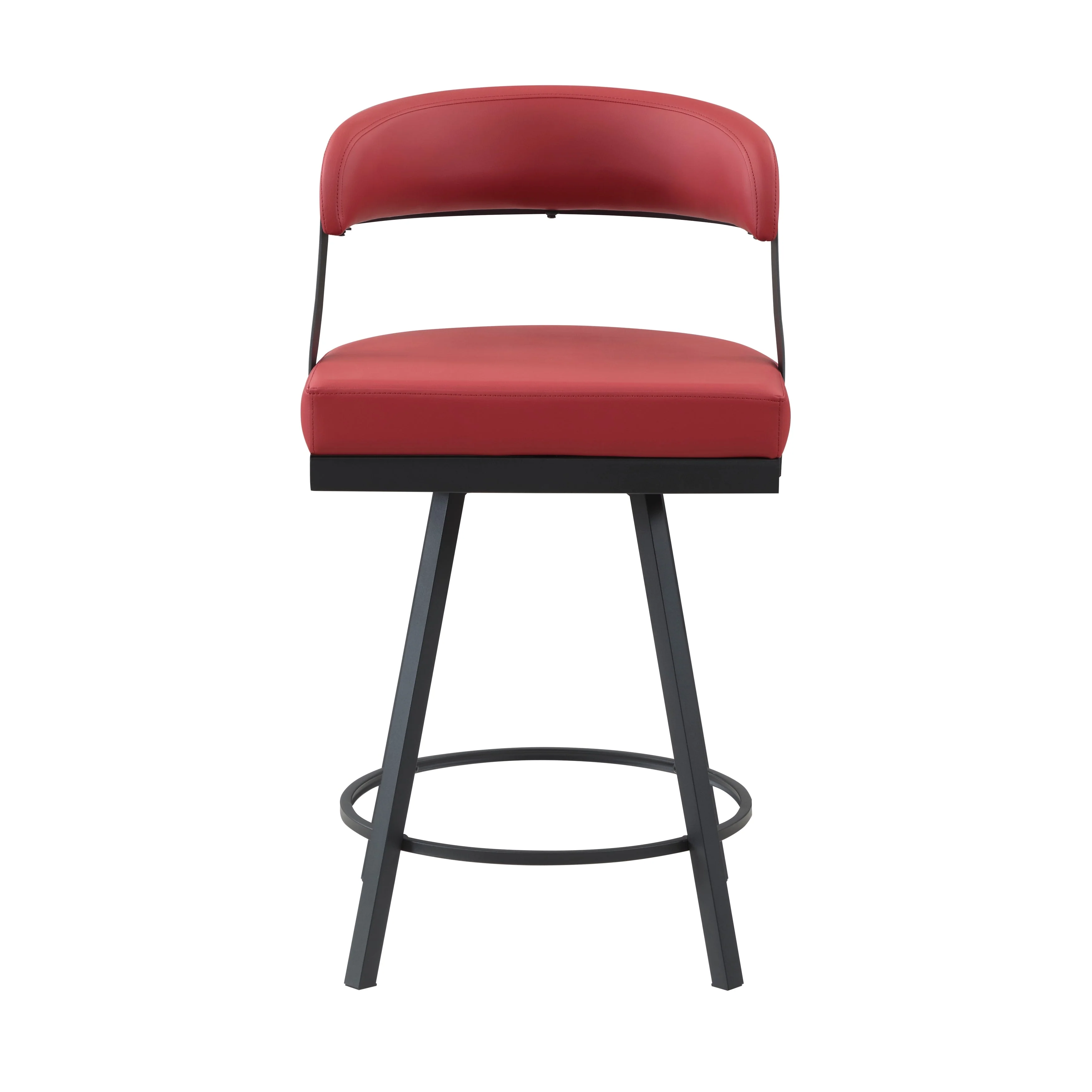 Crowley Red Swivel Counter Height Chair, Set of 2 - Image 5