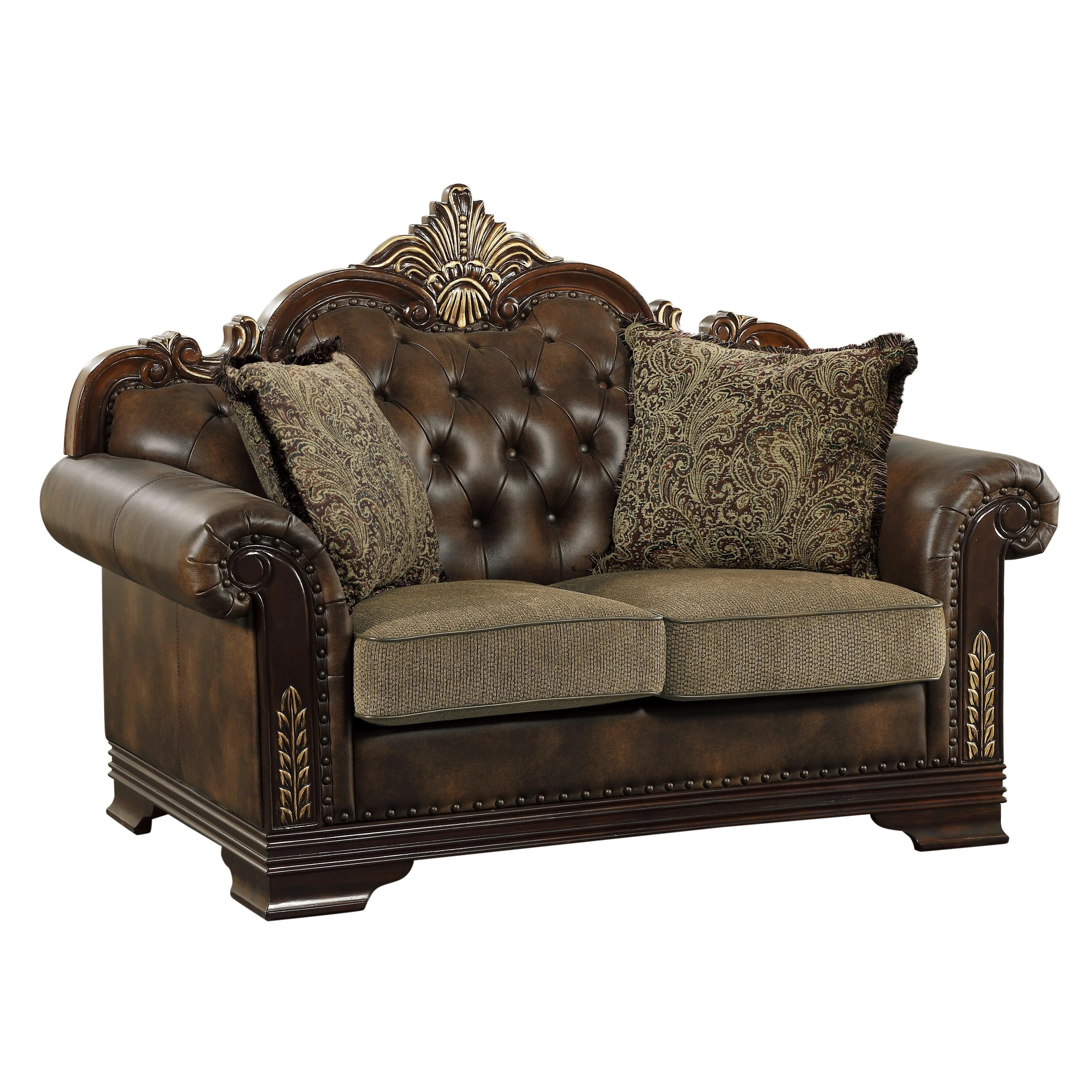 Croydon Dark Cherry Loveseat - Image 3