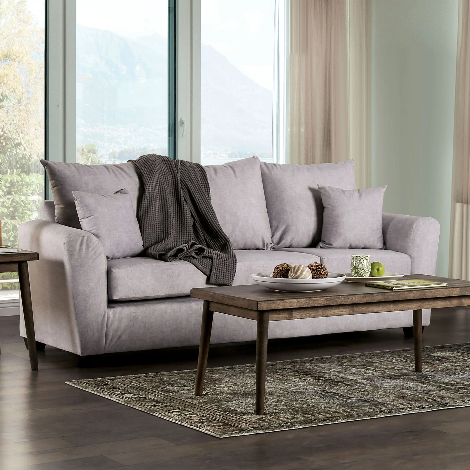 Croydon Light Gray Sofa & Loveseat - Image 2