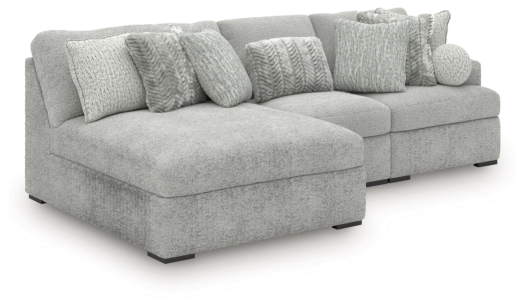 Cuddle Plush Arctic 3-Piece Left Arm Facing (LAF) Chaise Sectional - Image 2