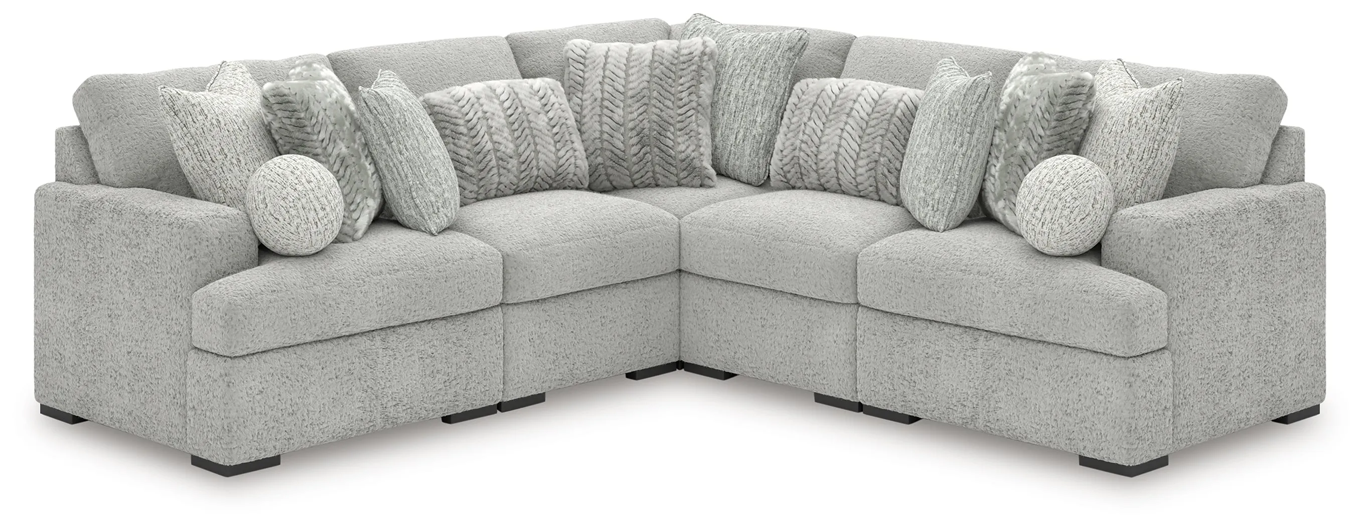 Cuddle Plush Arctic 5-Piece Sectional - Image 2