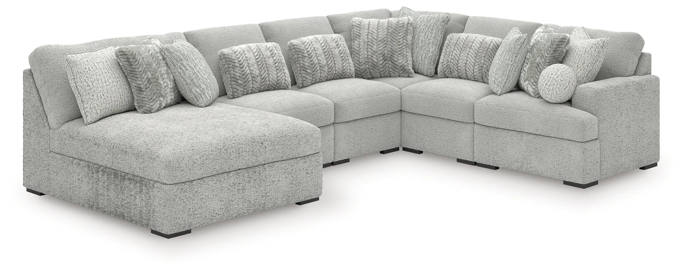 Cuddle Plush Arctic 6-Piece Left Arm Facing (LAF) Chaise Sectional - Image 2