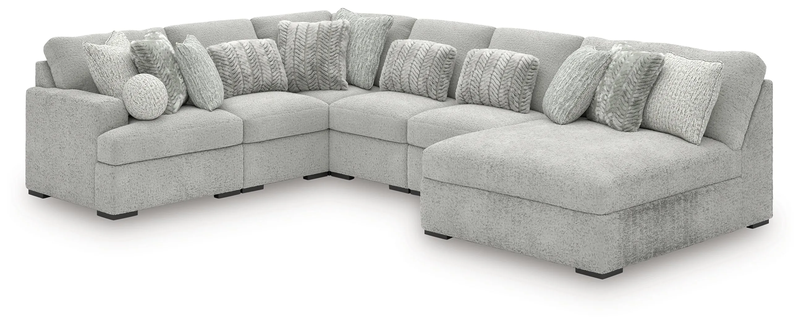 Cuddle Plush Arctic 6-Piece Right Arm Facing (RAF) Chaise Sectional - Image 2