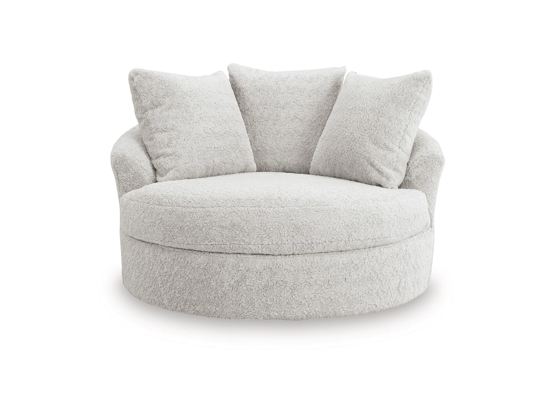 Cuddle Plush Arctic Oversized Swivel Accent Chair - Image 6