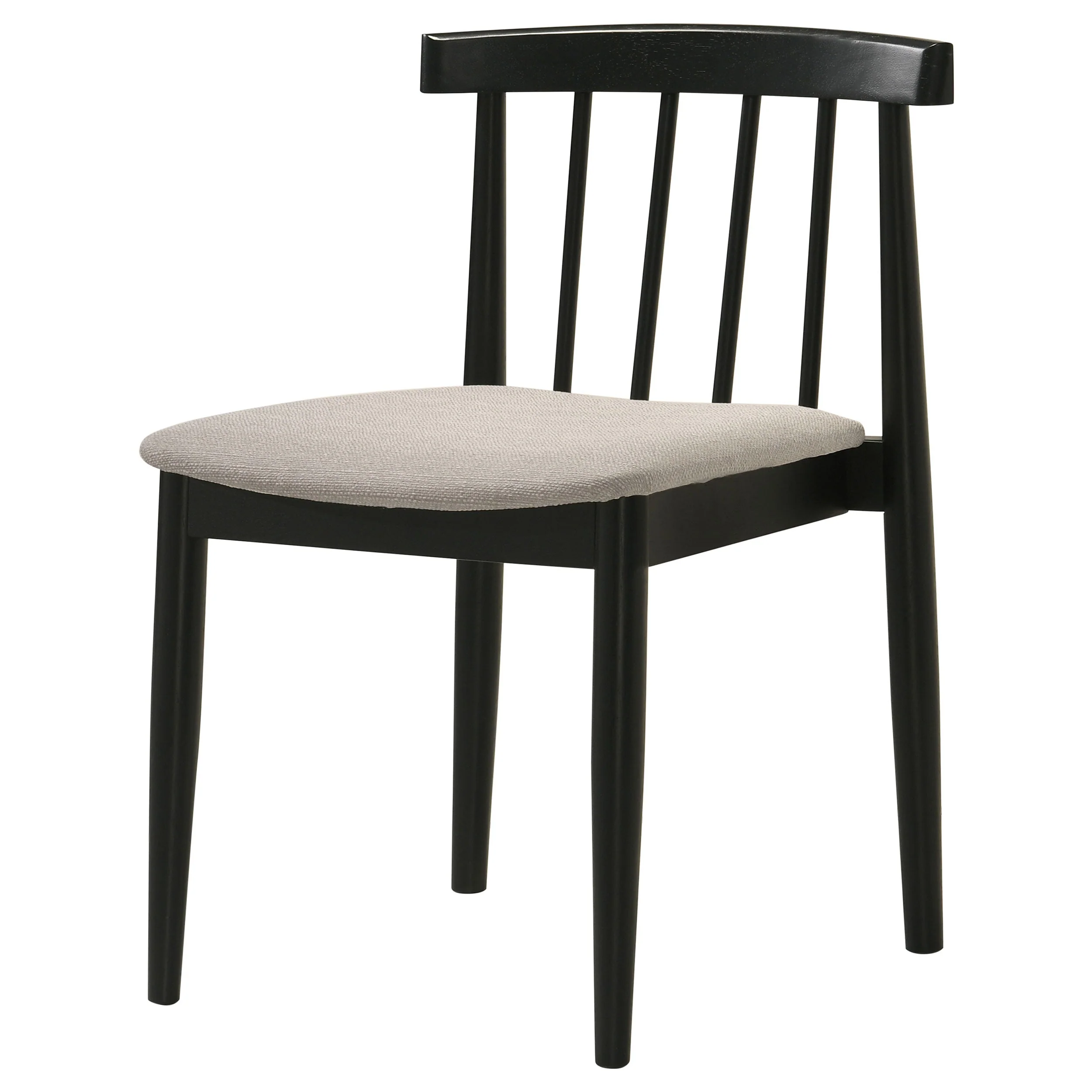 Cullen Black/Wheat Dining Side Chair Upholstered Seat (Set of 2) - Image 4