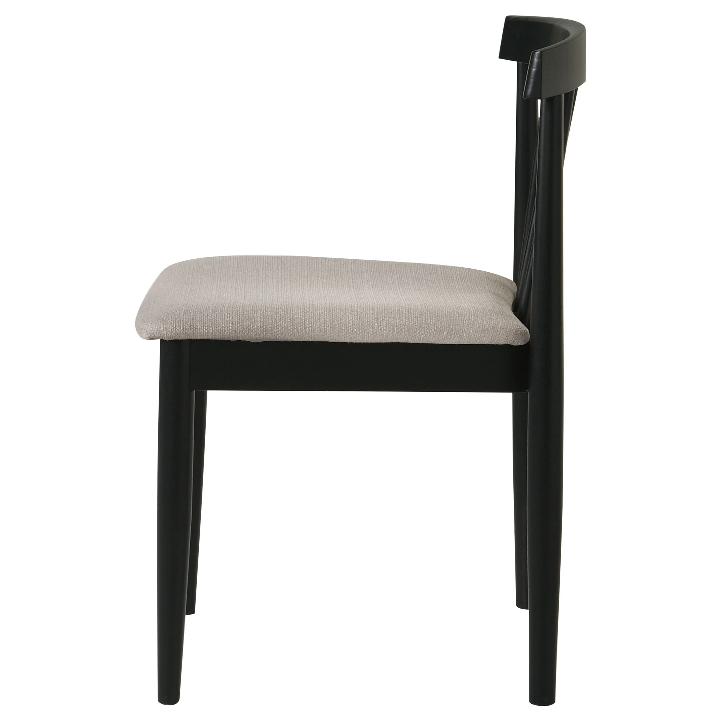Cullen Black/Wheat Dining Side Chair Upholstered Seat (Set of 2) - Image 5