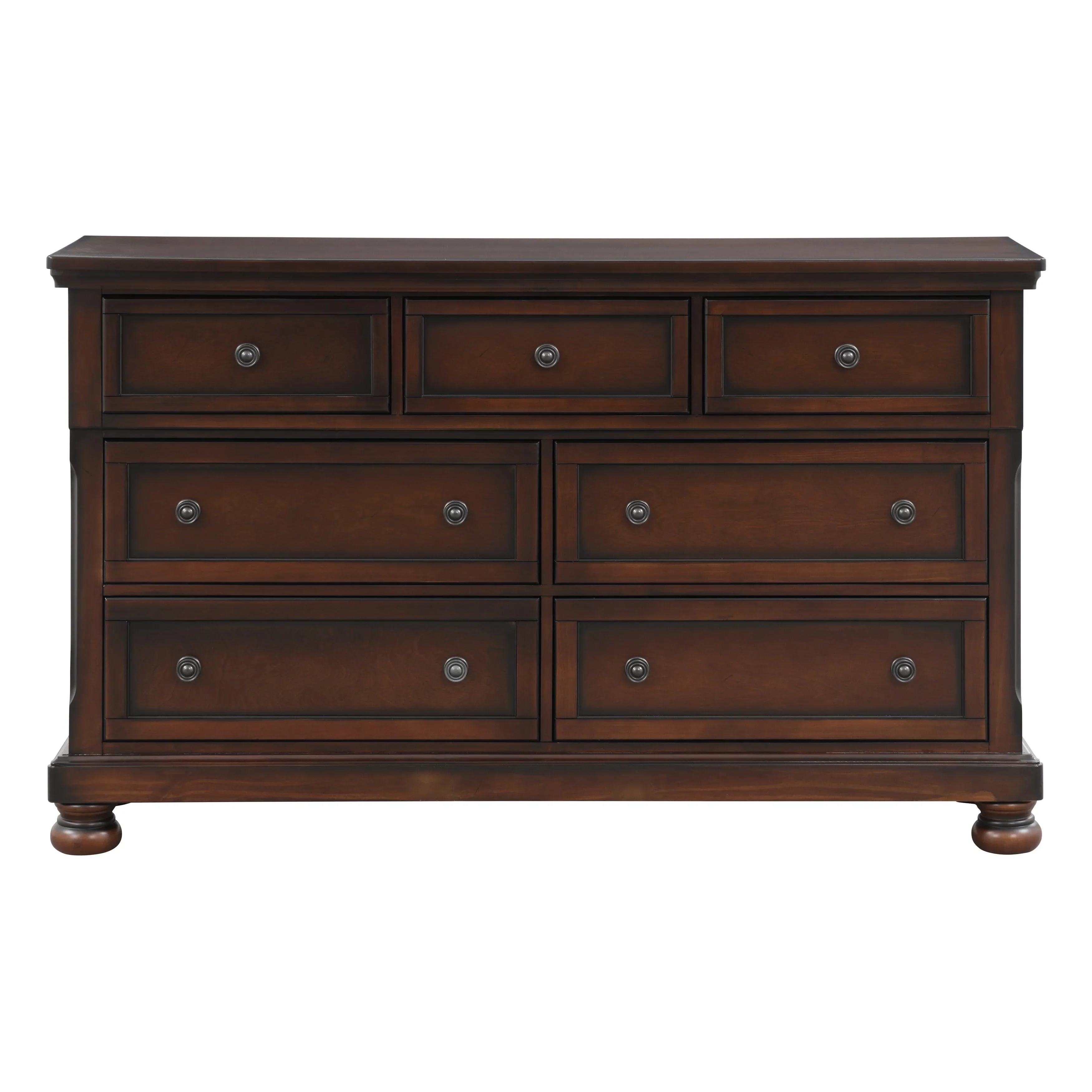 Cumberland Brown Cherry Sleigh Storage Platform Bedroom Set - Image 10