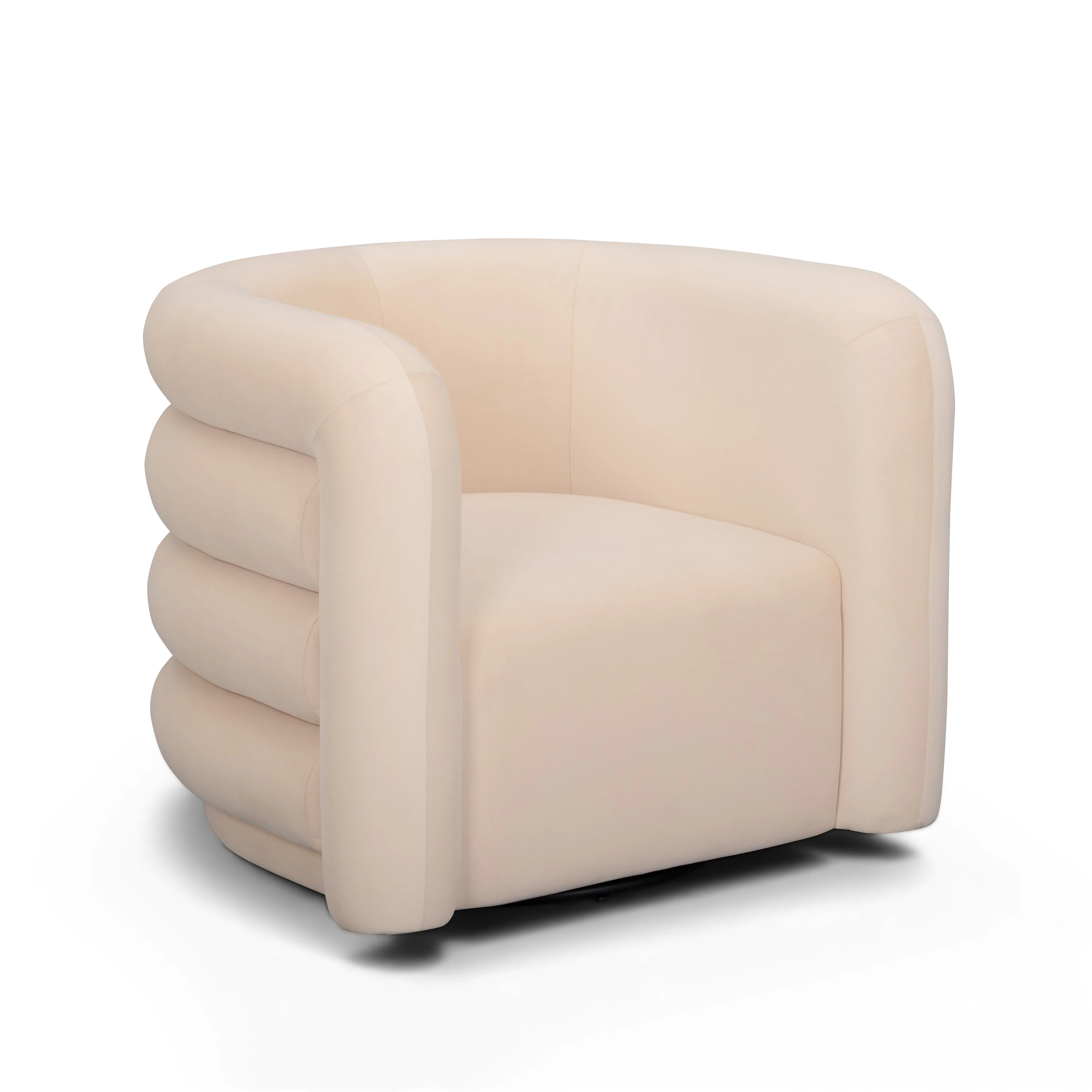 Curves Performance Velvet Swivel Accent Chair - Image 14