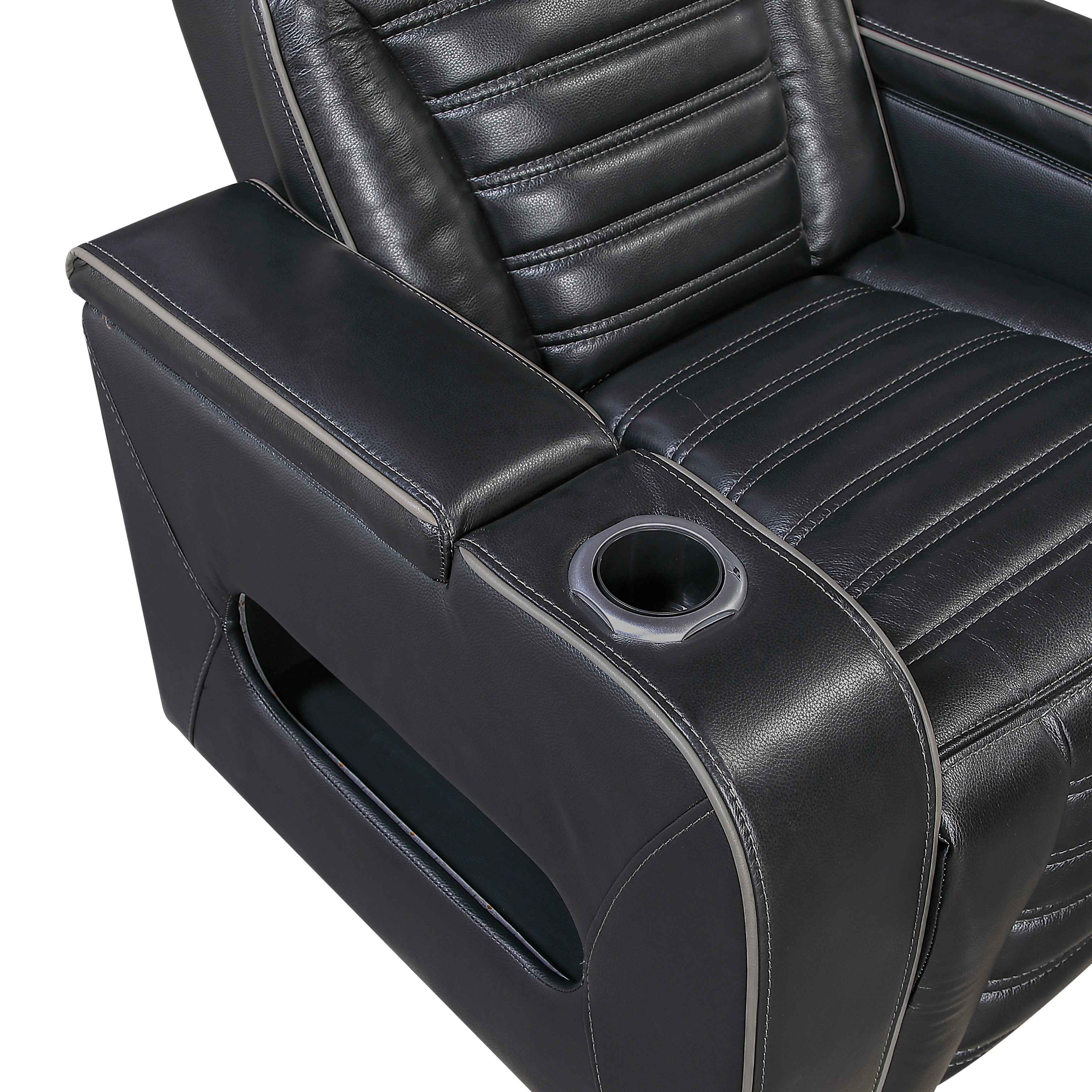 Cyber Black 3-Piece Power Reclining Living Room Set - Image 24