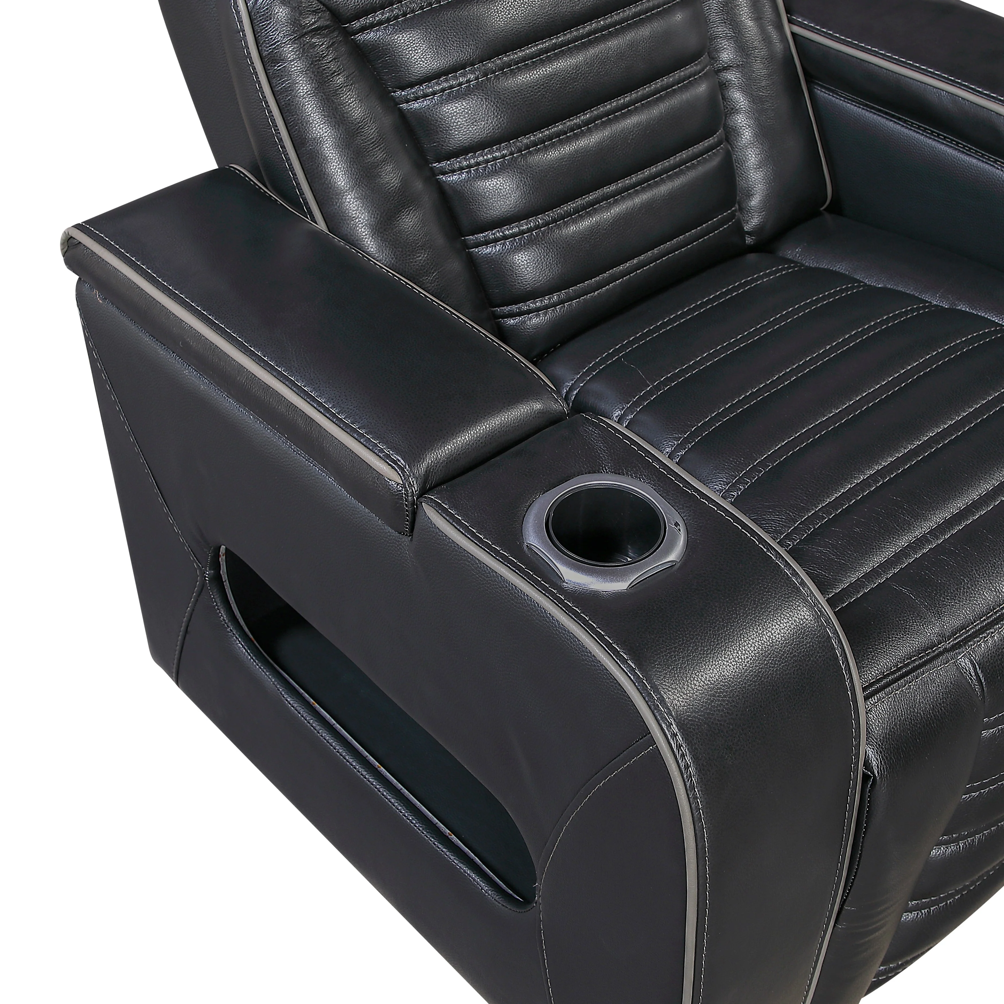 Cyber Black Power Reclining Chair with Power Headrest - Image 13