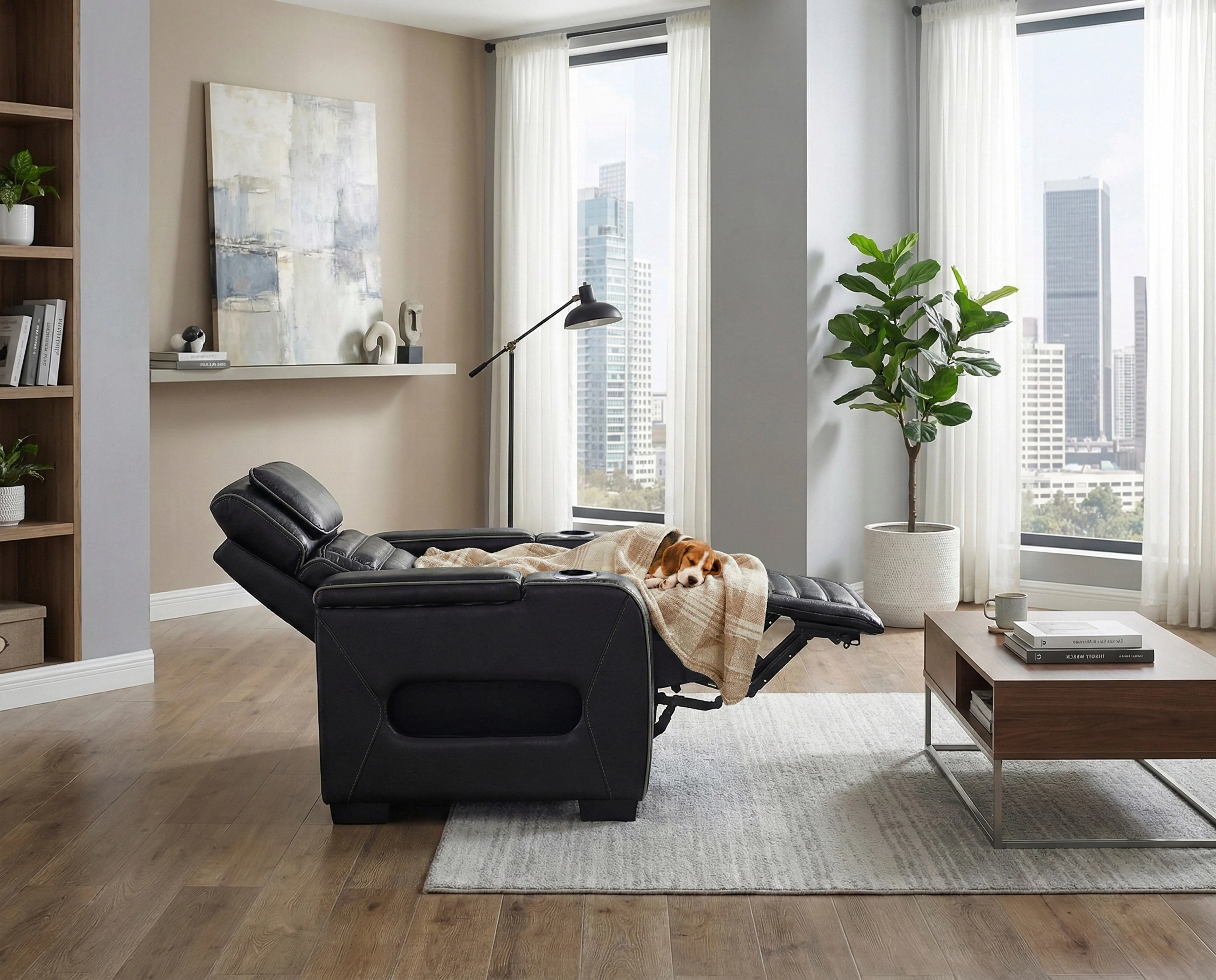 Cyber Black Power Reclining Chair with Power Headrest - Image 28
